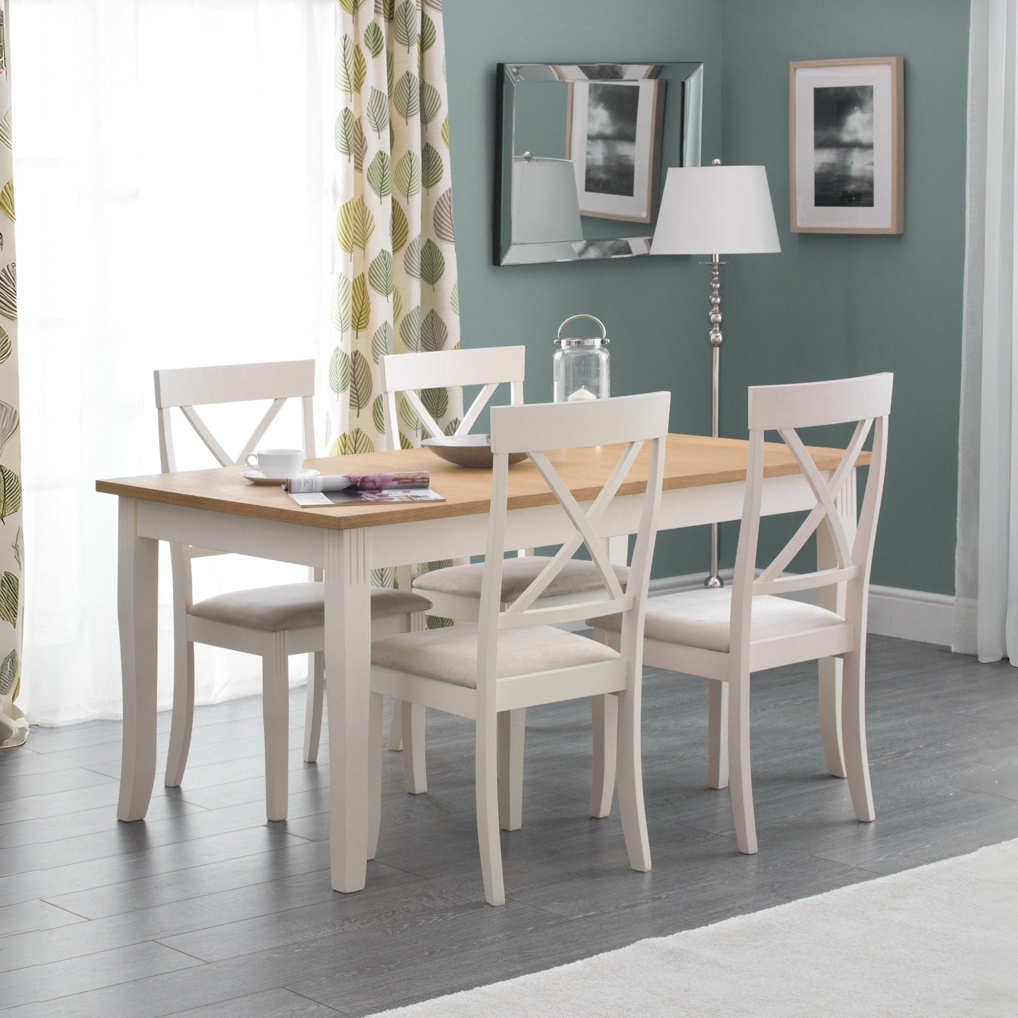 Davenport Oak/White Dining Table