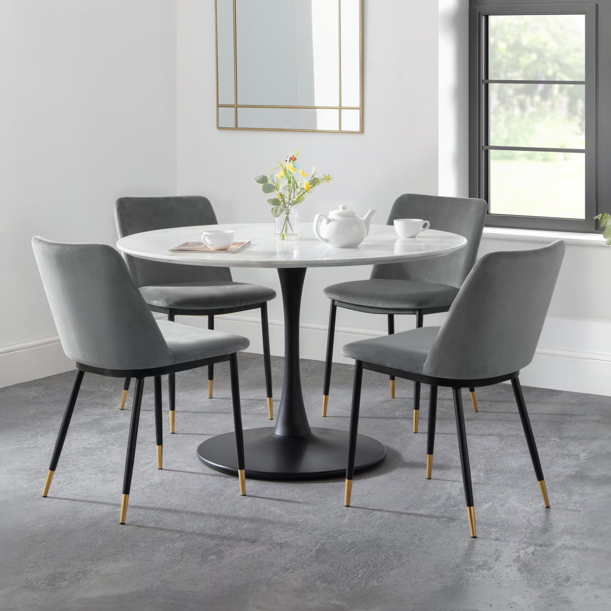Set Of 2 Delaunay Dining Chairs - Grey