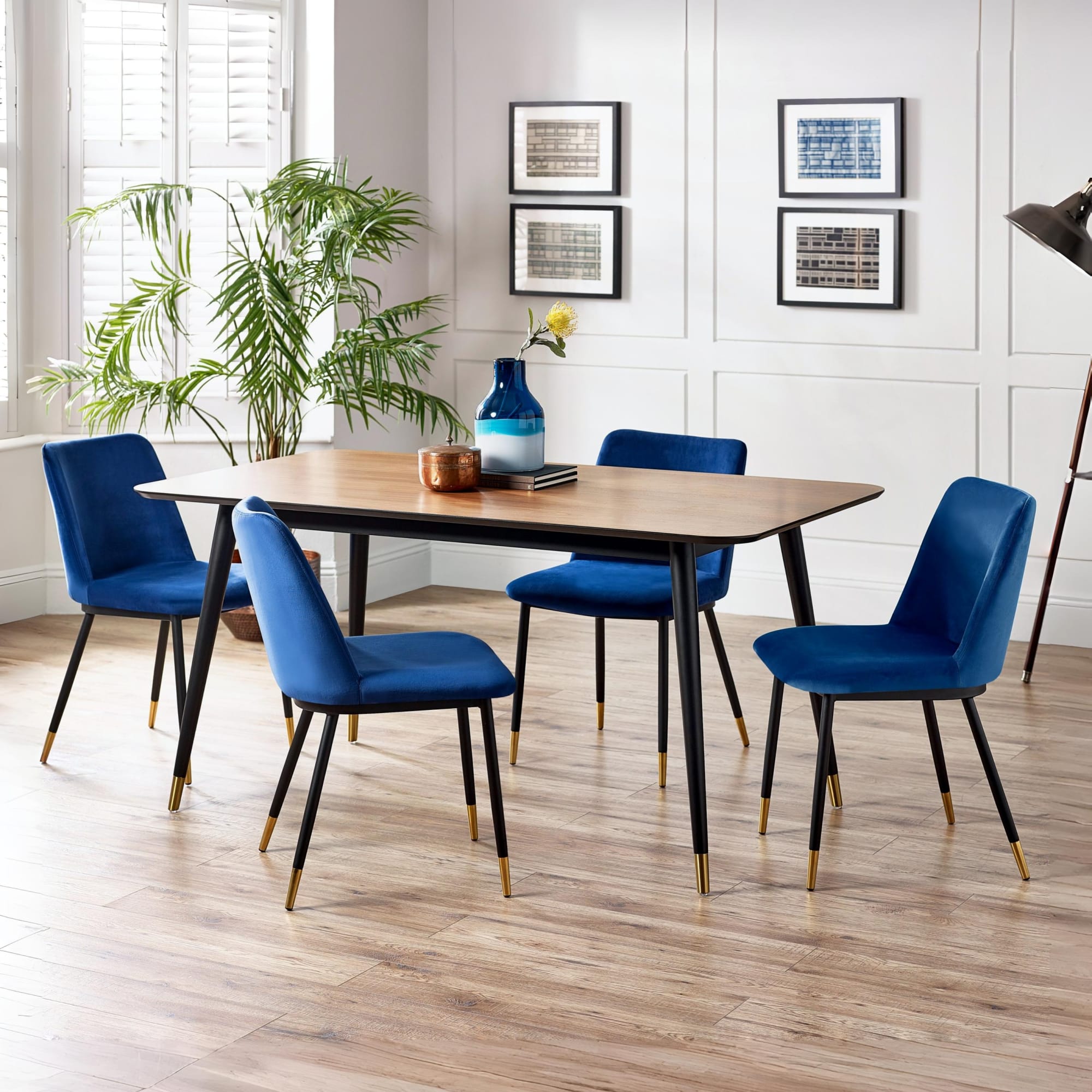 Set Of 2 Delaunay Dining Chairs - Blue