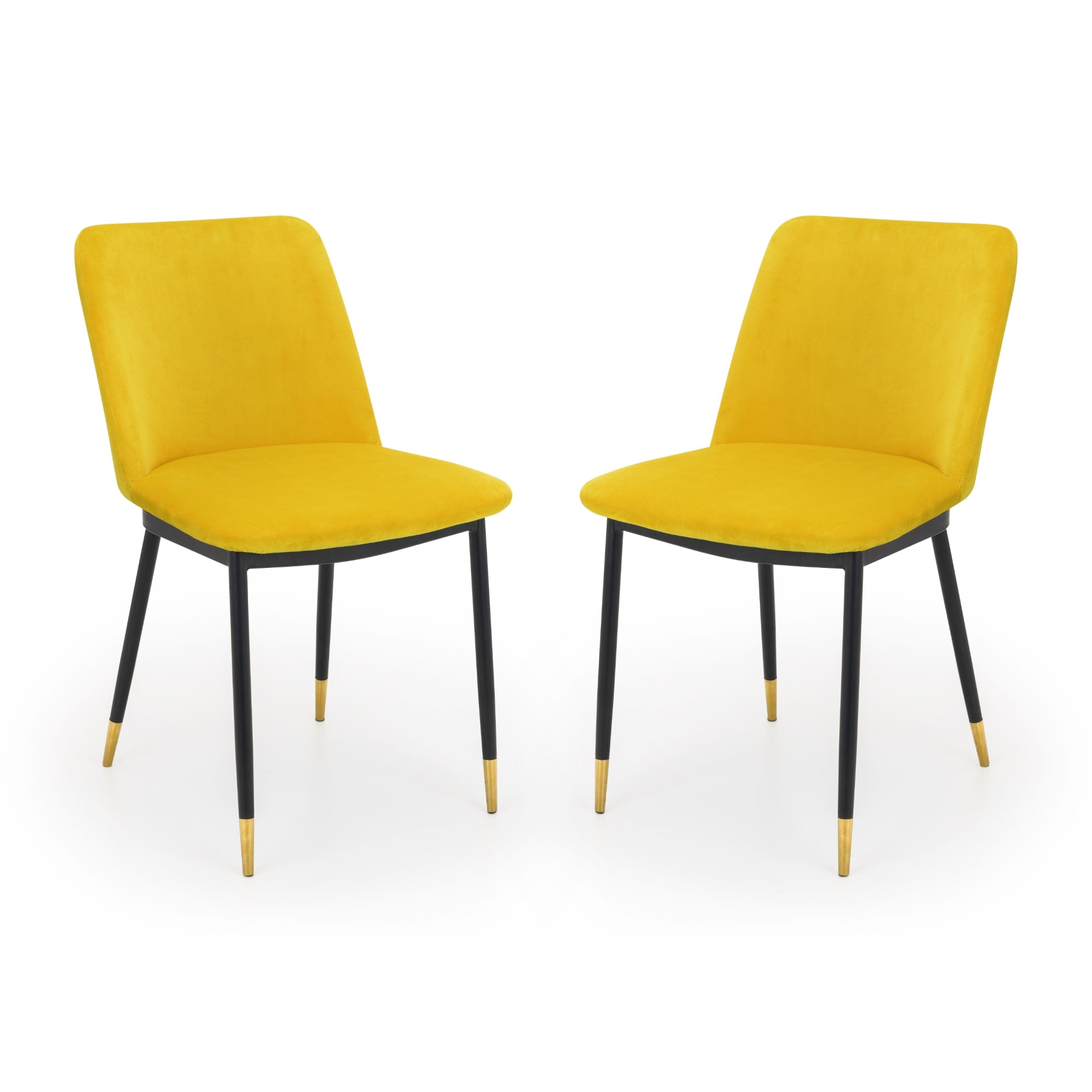 Set Of 2 Delaunay Dining Chairs - Mustard