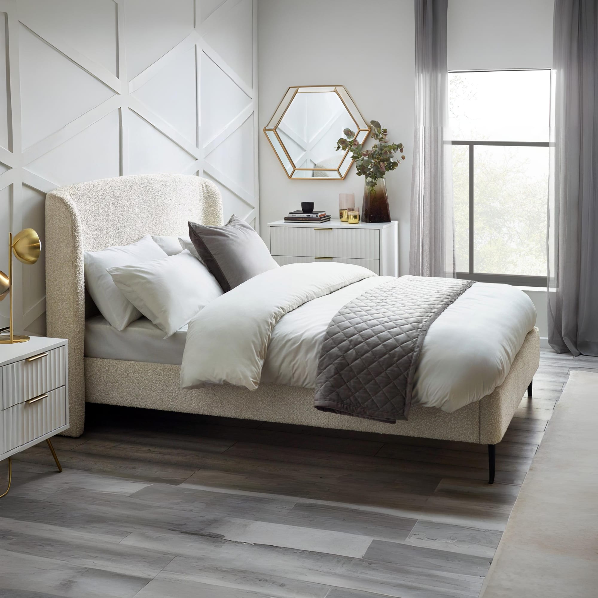 Eden 135cm Double Bed - Ivory