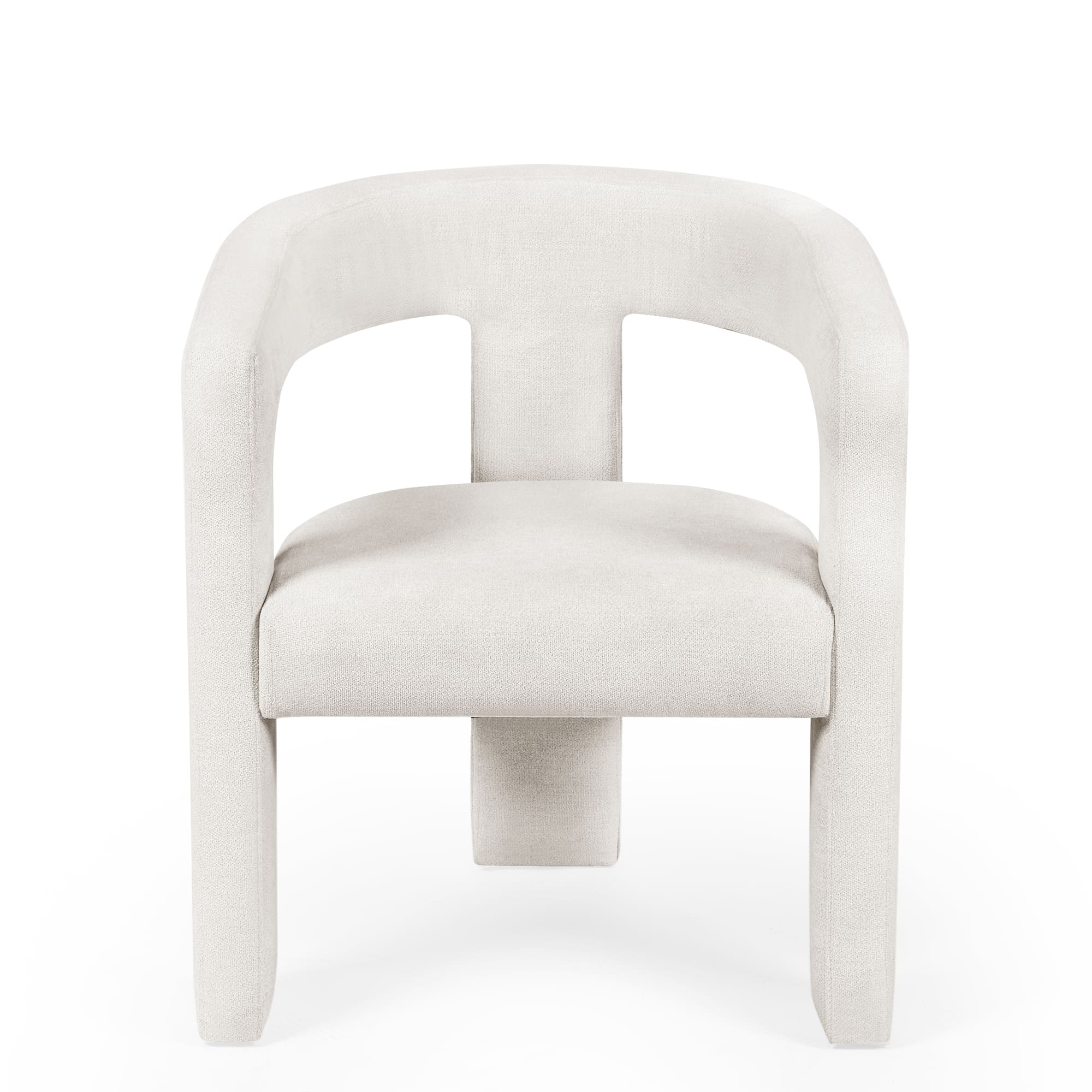 Elara Cream Chenille Upholstered Chair