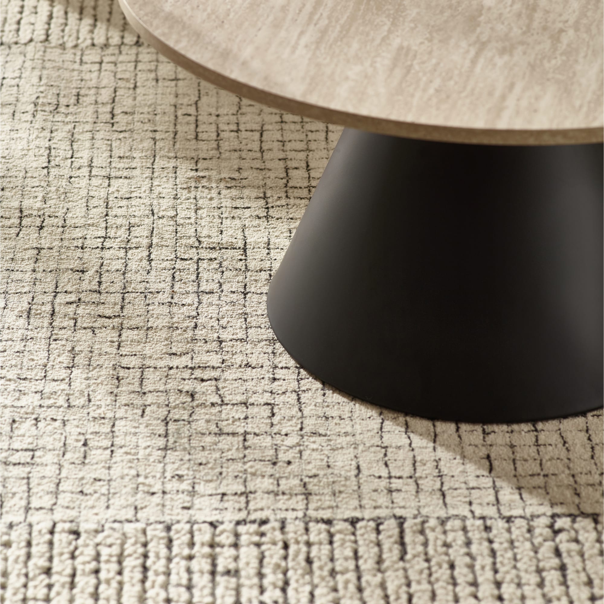 Elgon Travertine Effect Coffee and Lamp Table Set