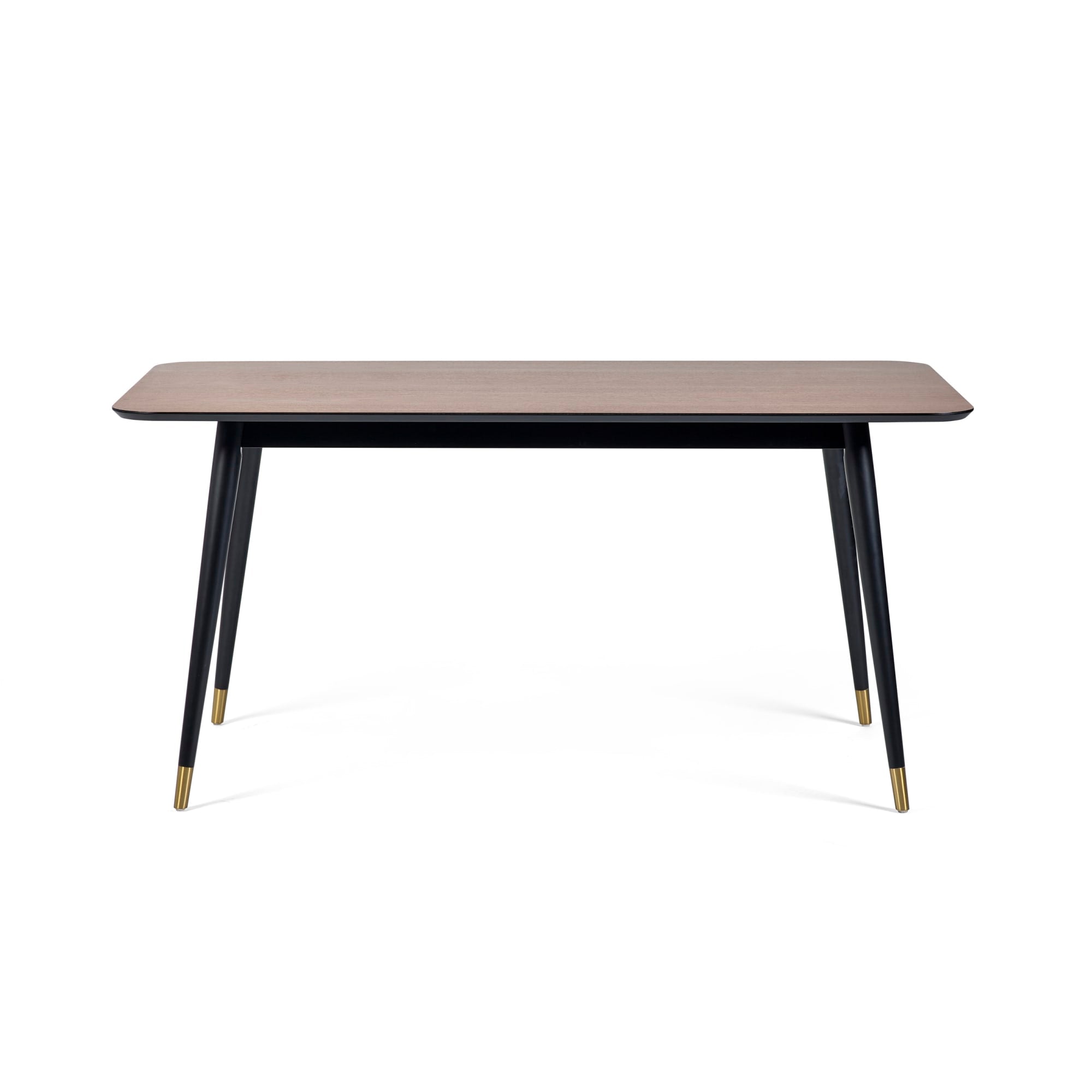 Findlay Rectangular Dining Table - Walnut & Black