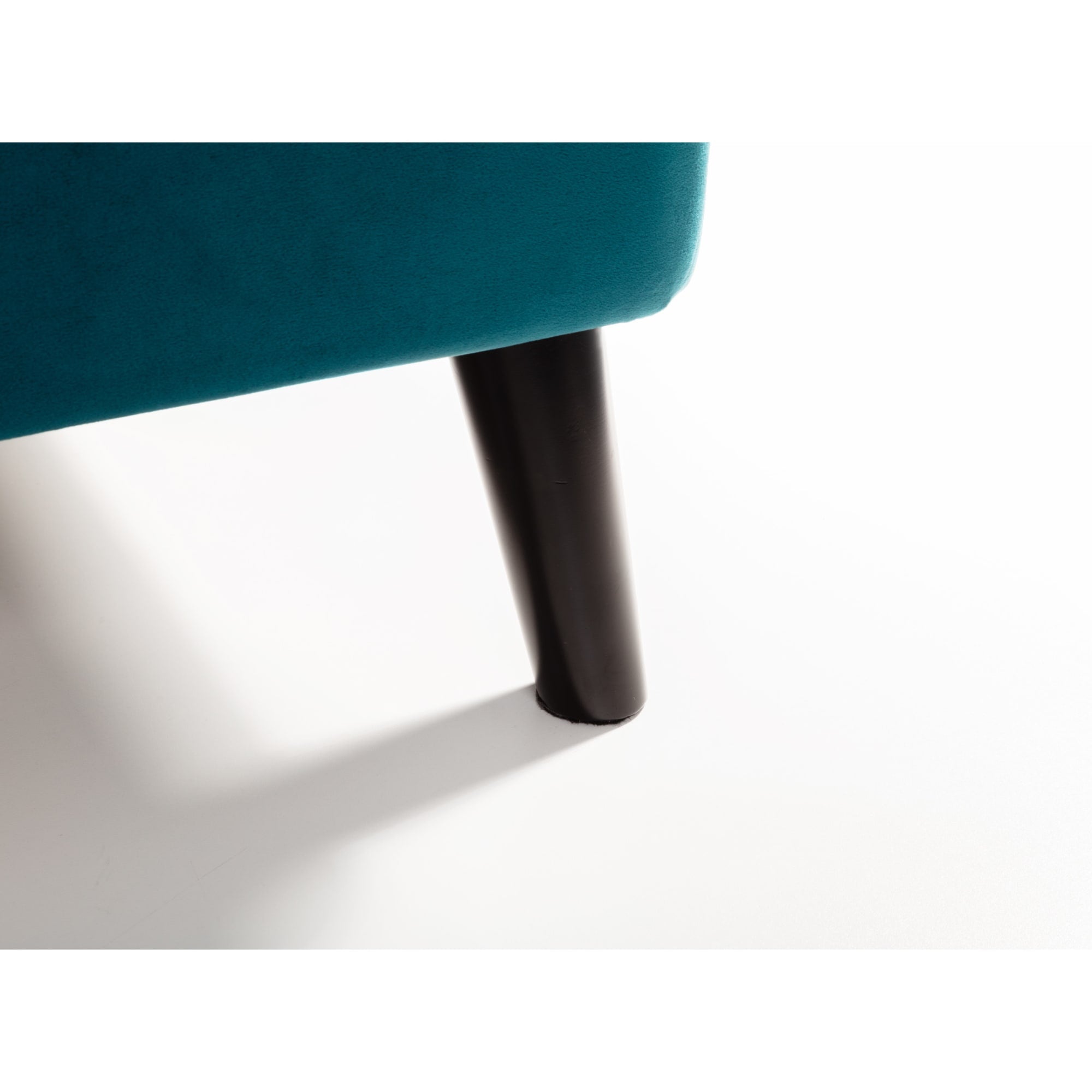 Frida Curved Velvet 135cm Double Bed - Teal