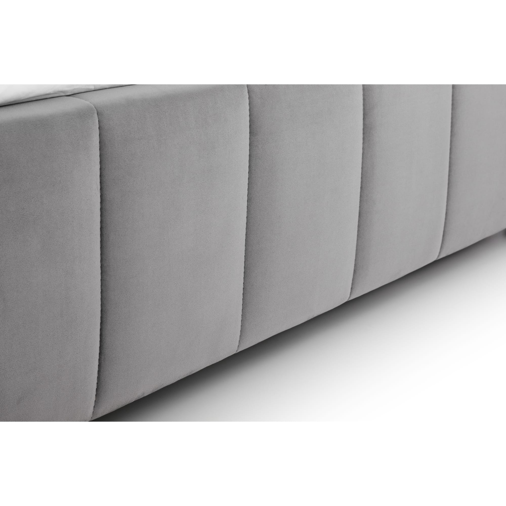 Gatsby 135cm Double Bed - Light Grey