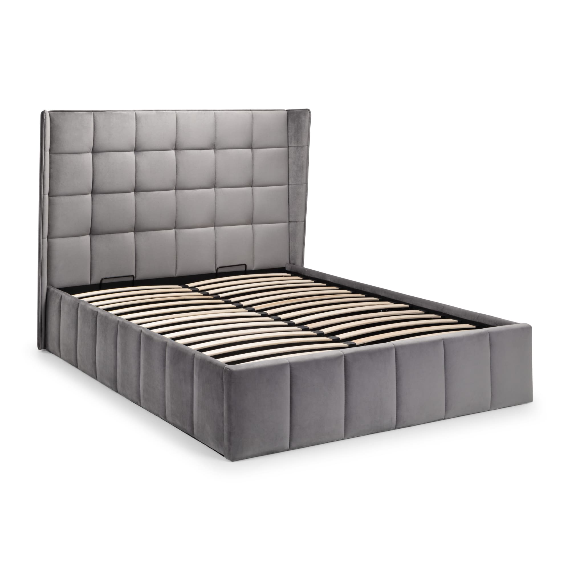 Gatsby Ottoman Storage 150cm King Bed - Light Grey
