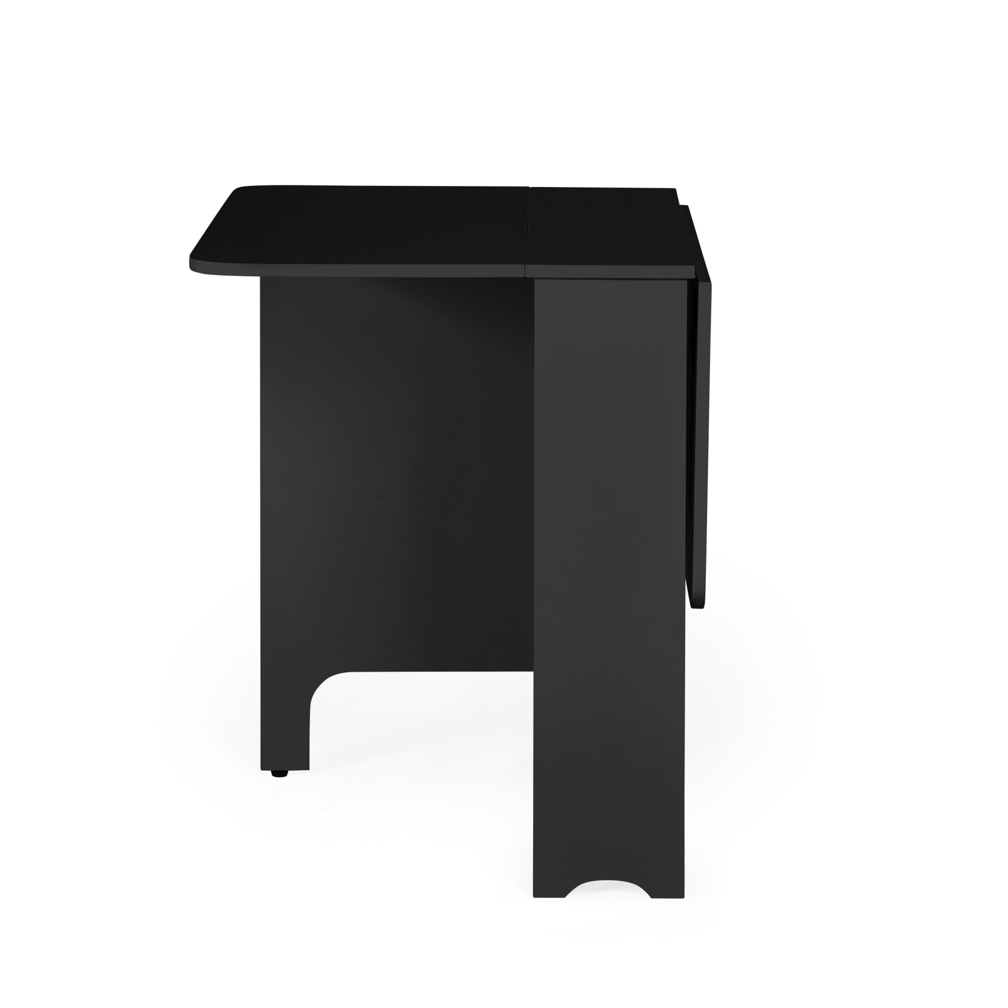 Gatan Small Gateleg Table With 2 Chairs - Black