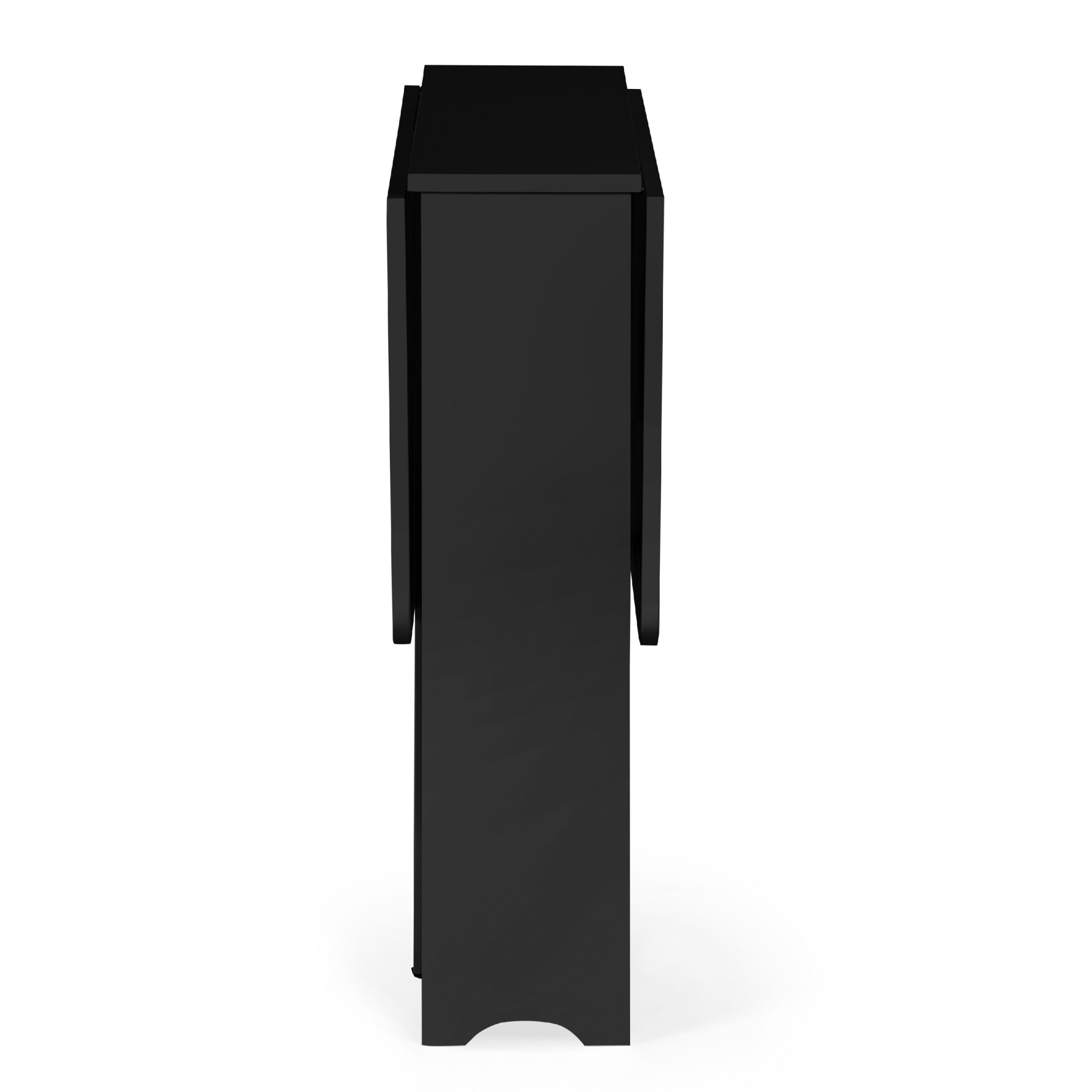 Gatan Small Gateleg Table With 2 Chairs - Black