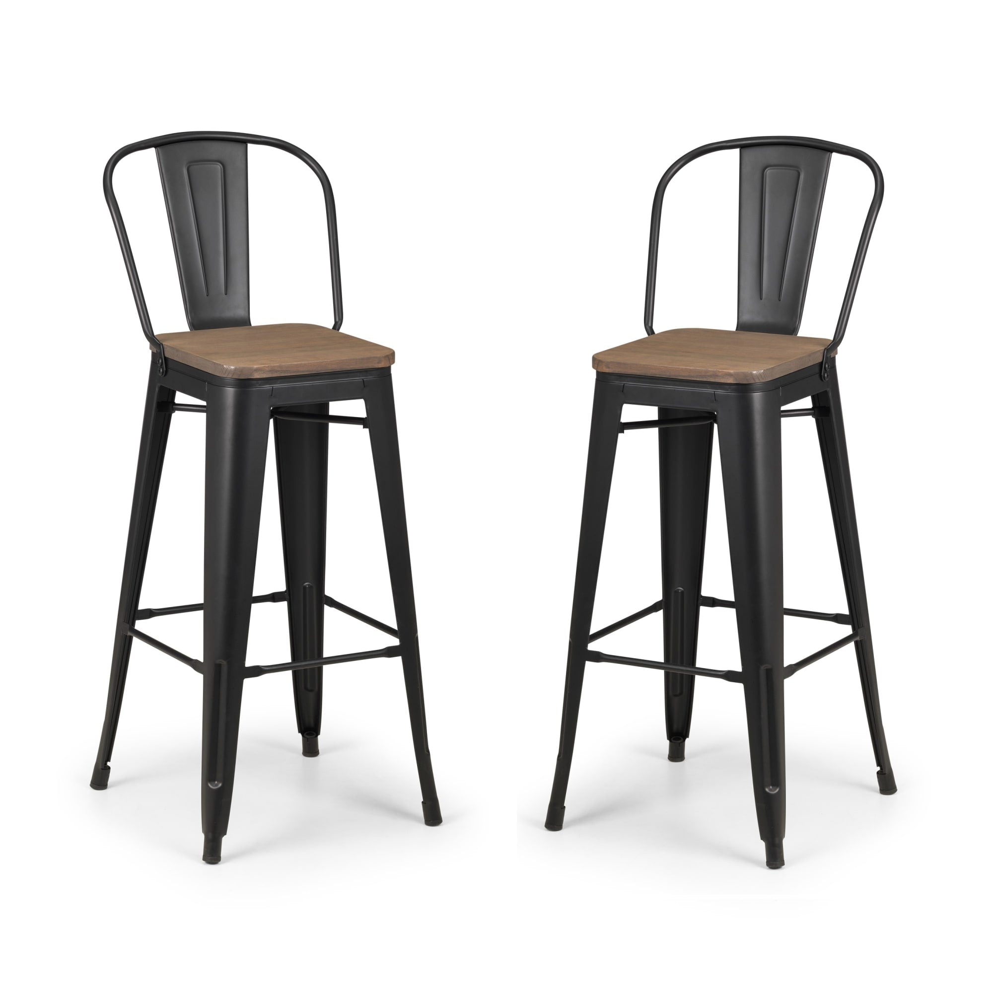 Set Of 2 Grafton Metal Bar Stools
