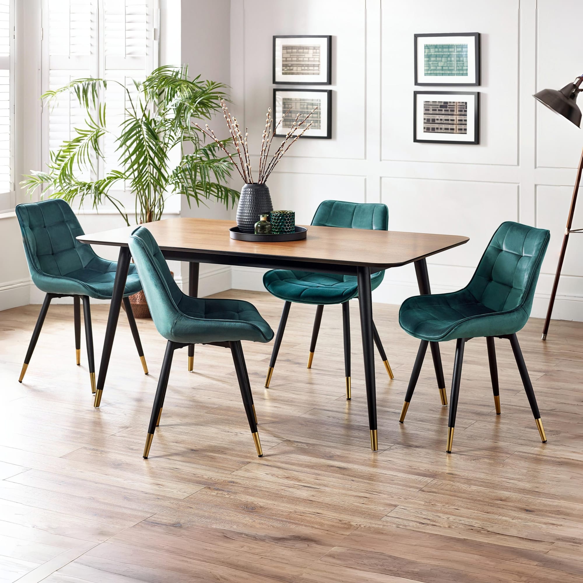 Set Of 2 Hadid Dining Chairs - Green