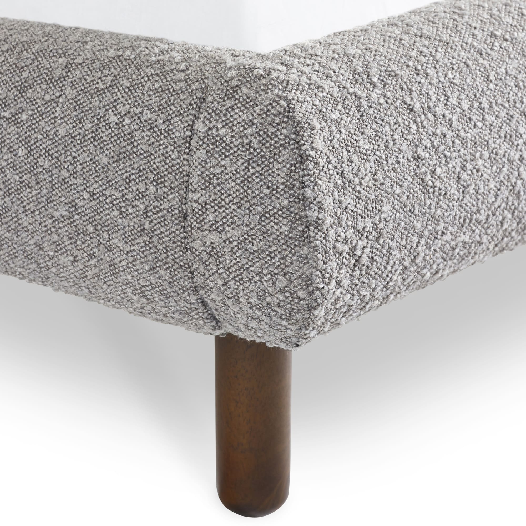 Hannah King Bed 150Cm - Grey Boucle