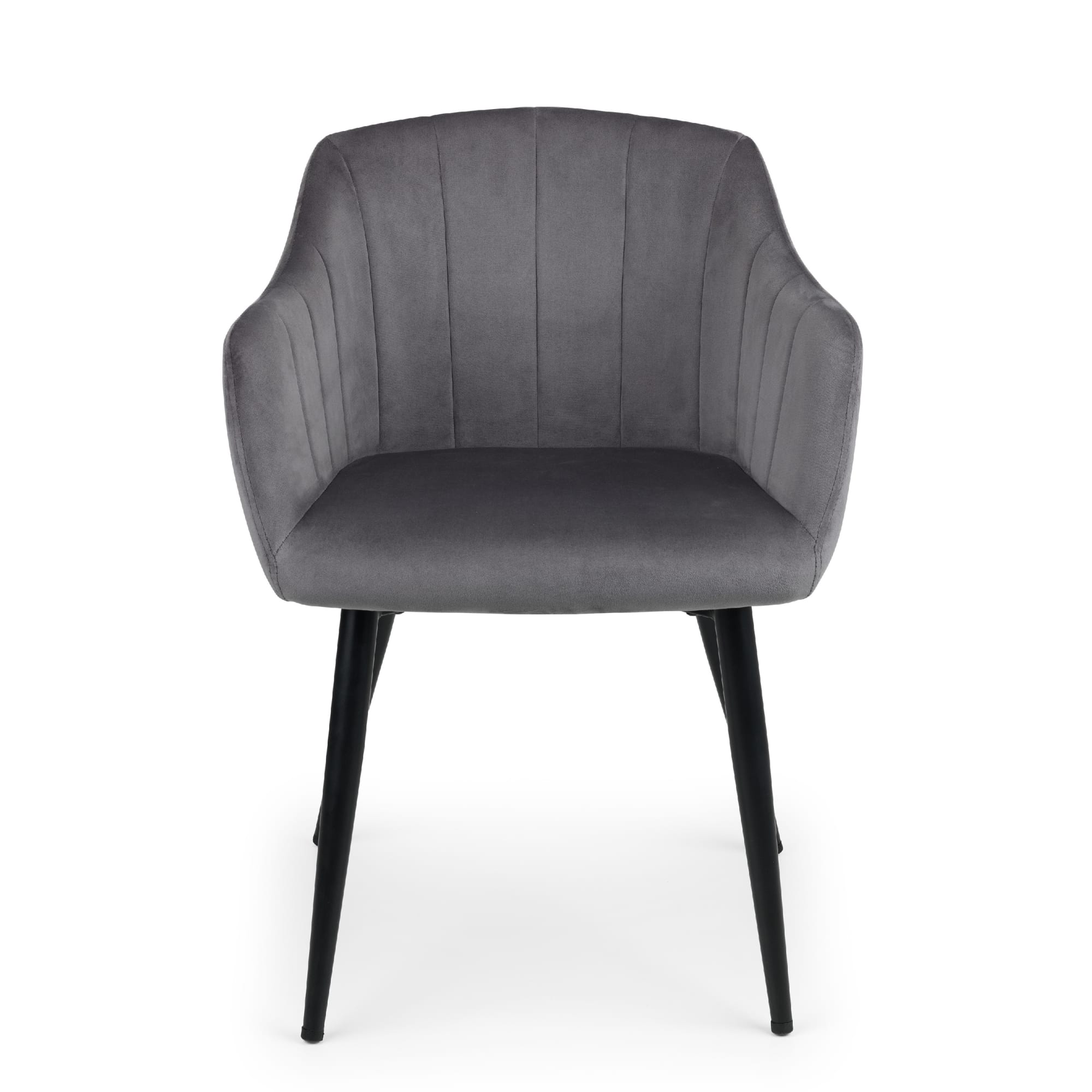 Set Of 2 Hobart Scalloped Dining Chairs - Grey