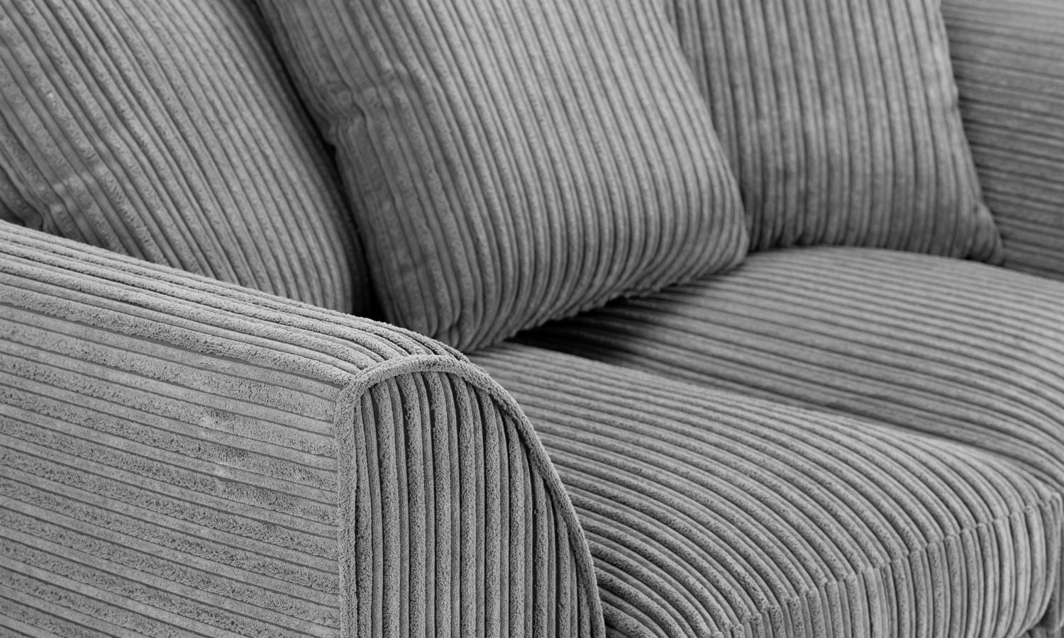 Harley Jumbo Sofa Grey 3 Seater