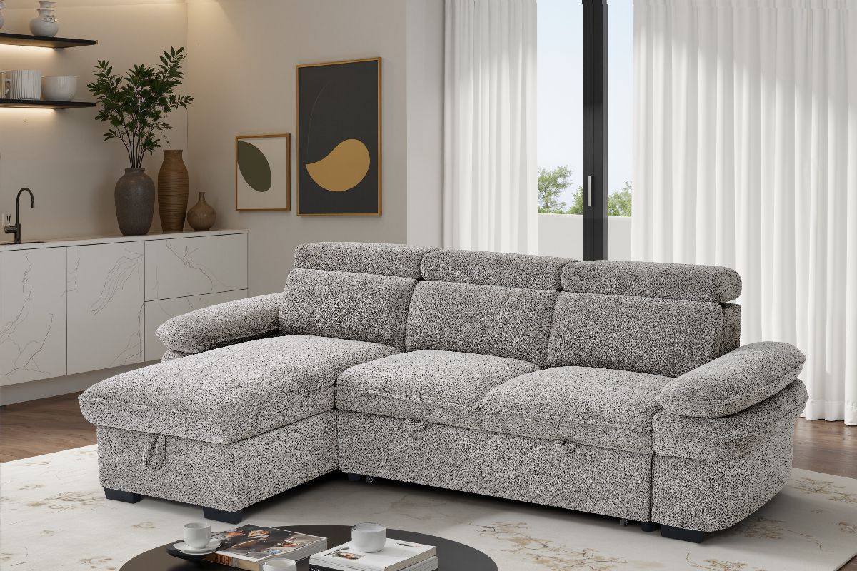 Hudson Sofabed Grey Universal Corner