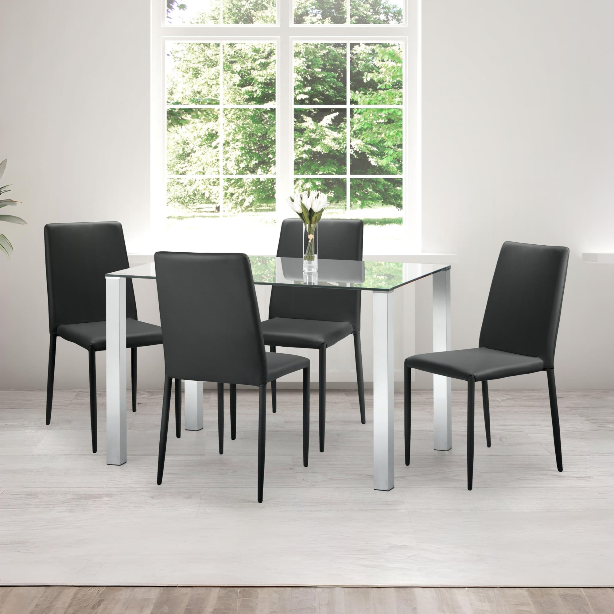 Set Of 4 Jazz Chairs Black