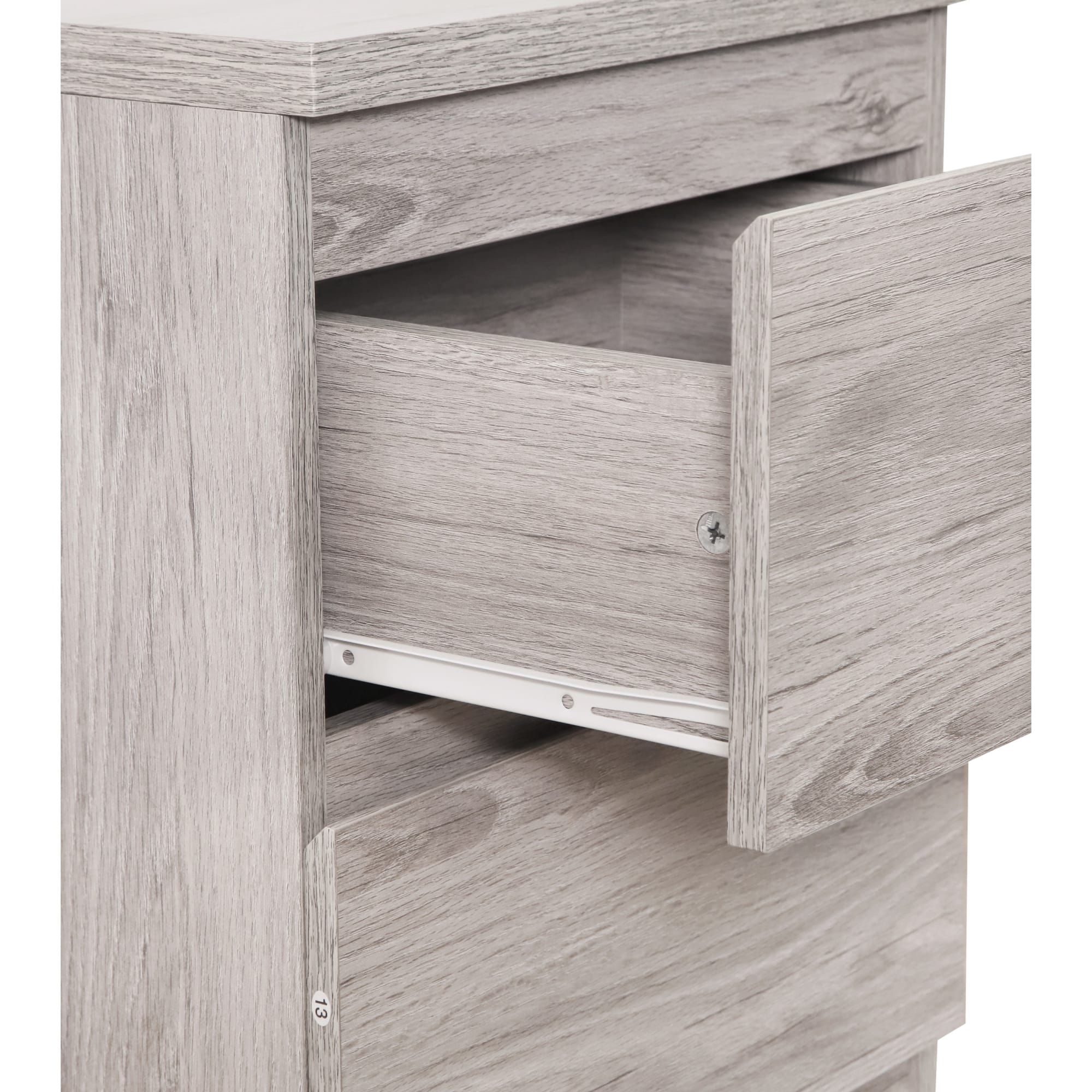 Jupiter 2 Drawer Bedside - Grey Oak