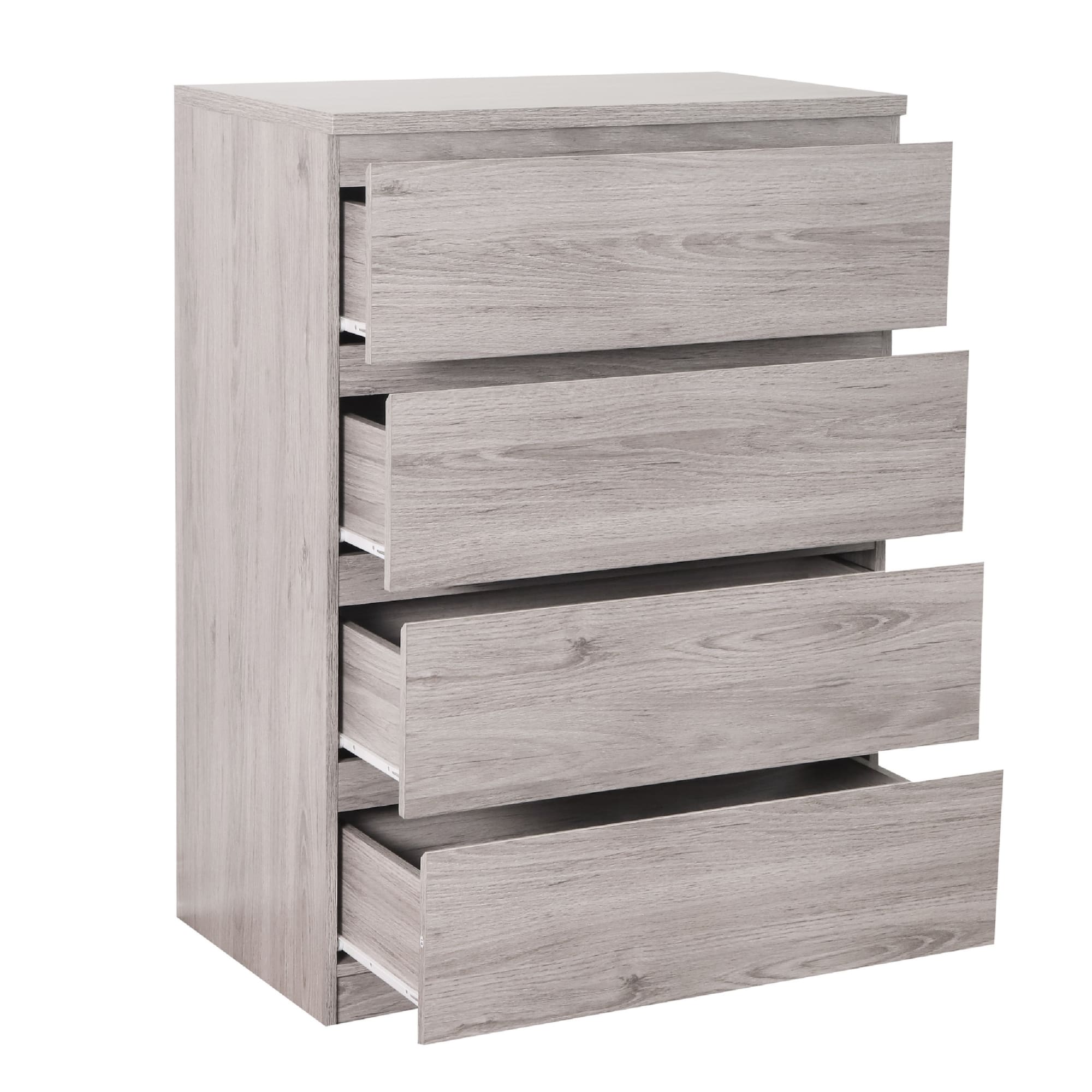 Jupiter 4 Drawer Chest- Grey Oak