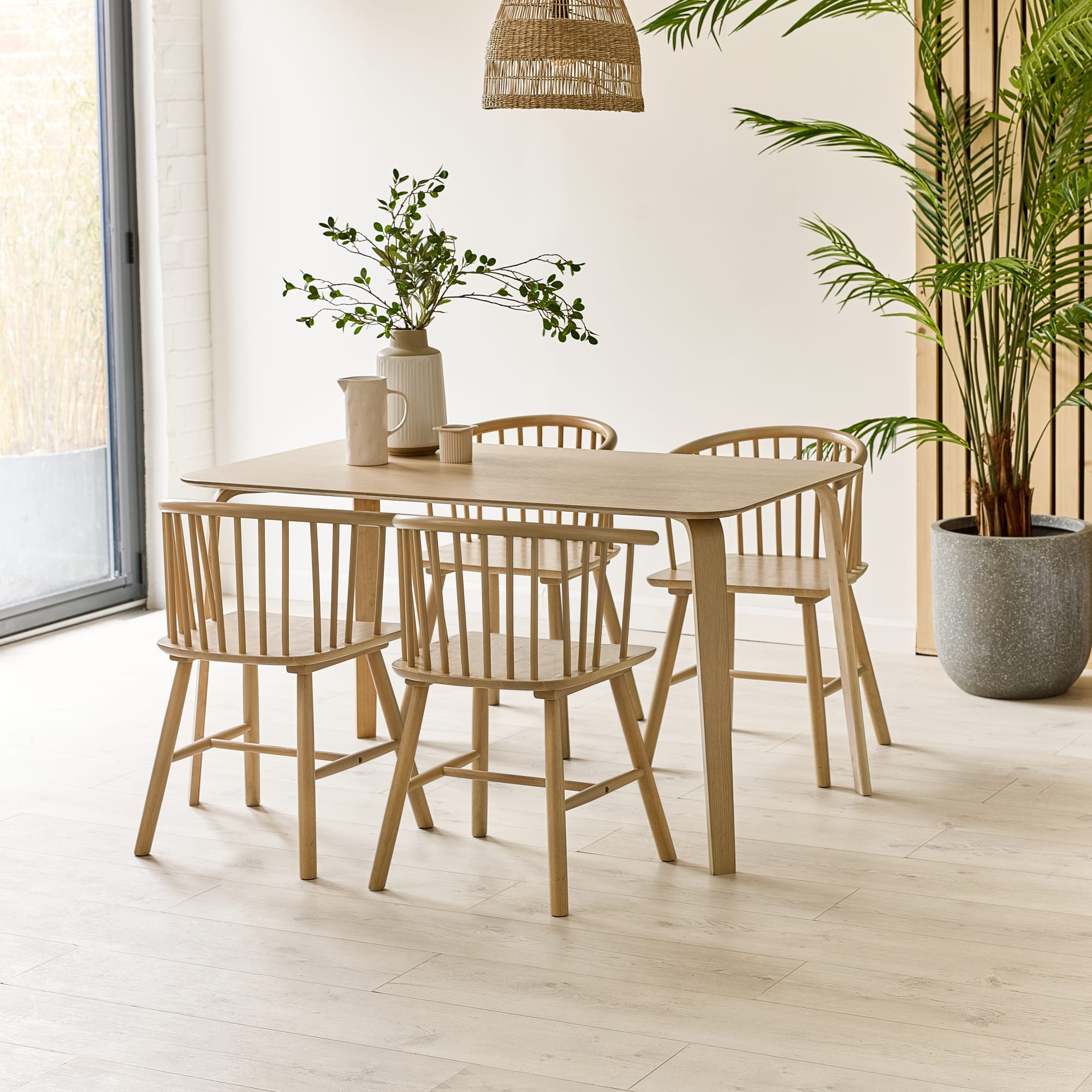 Set of 2 Kaito Oak Dining Chairs