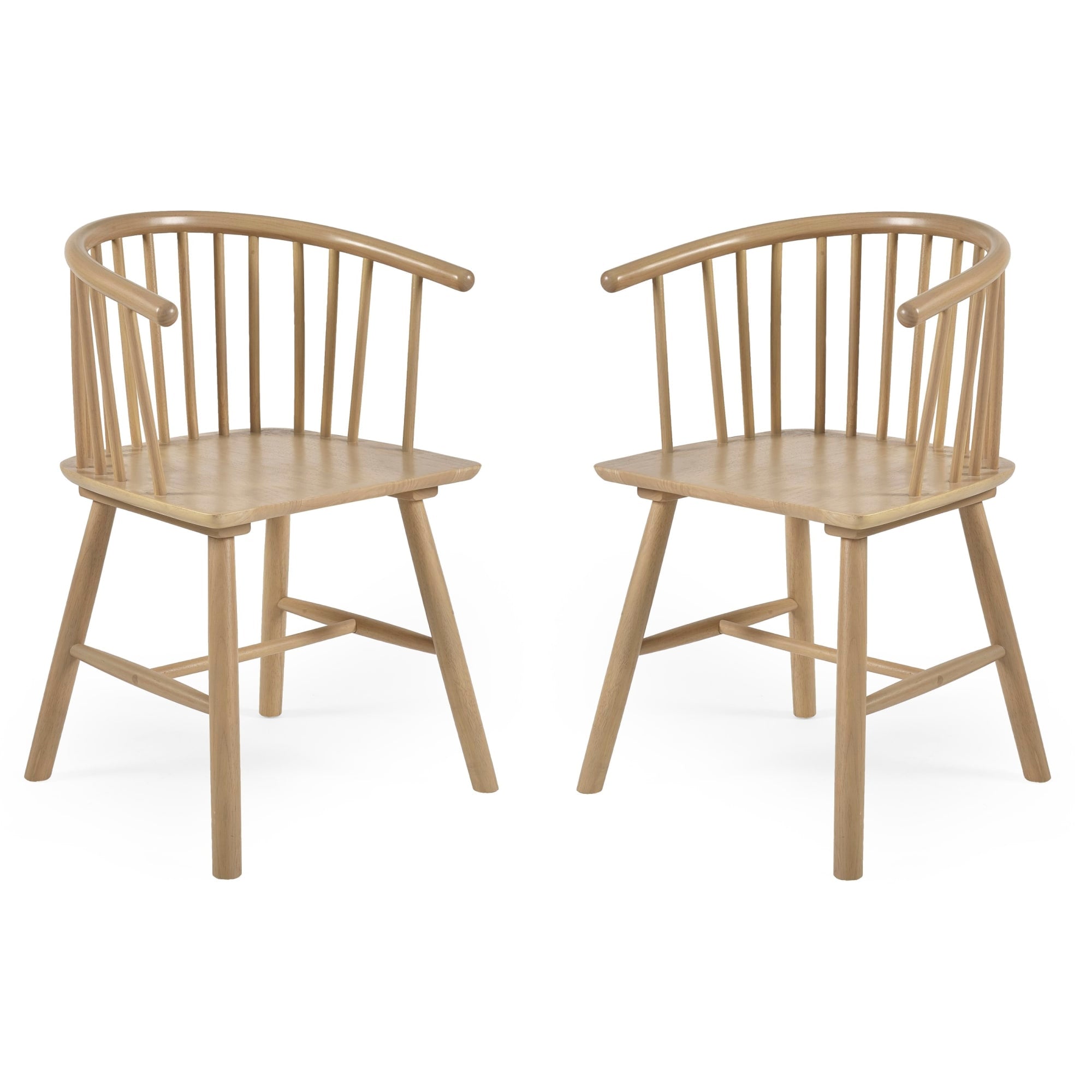Set of 2 Kaito Oak Dining Chairs