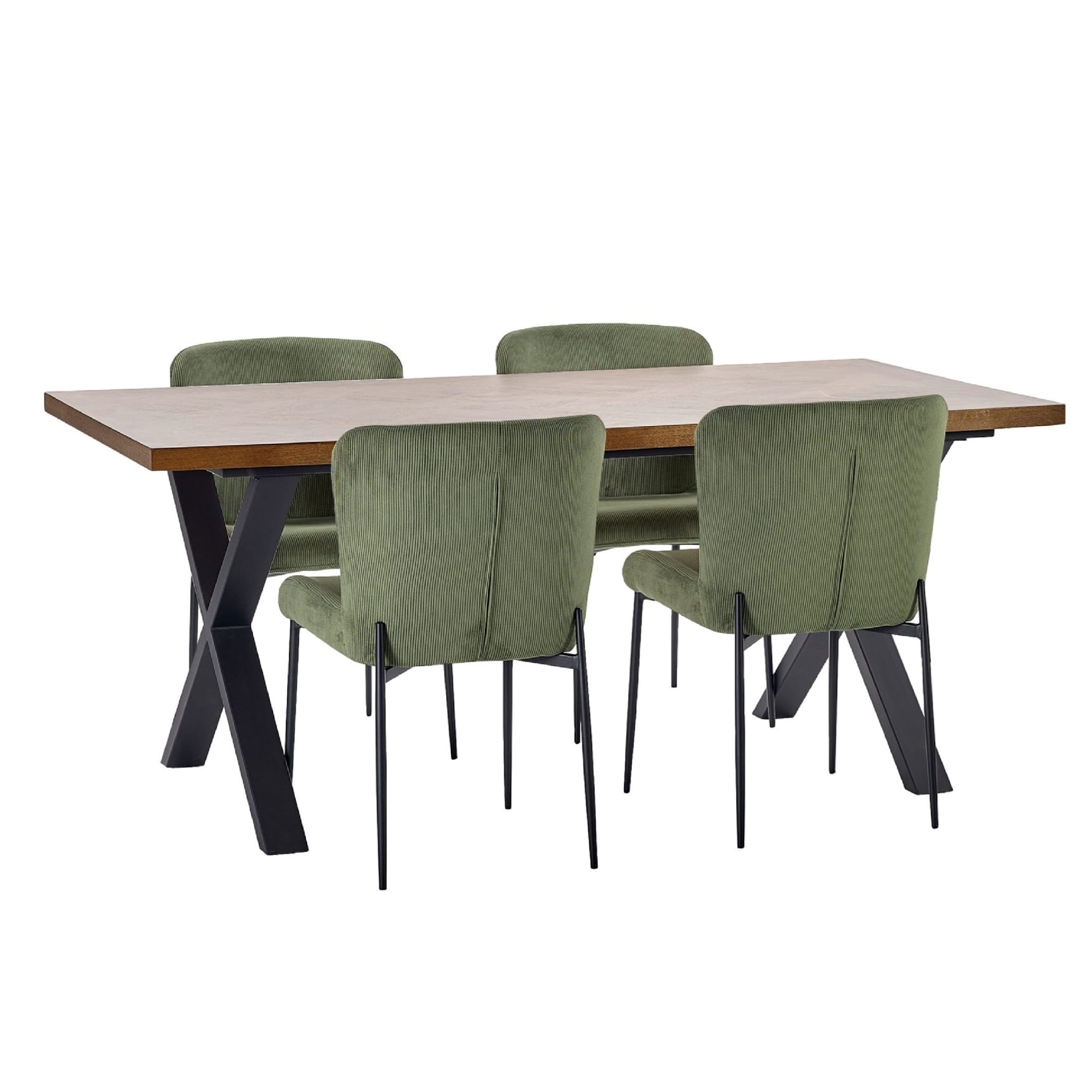Set of 2 Leonie Dining Chairs - Green