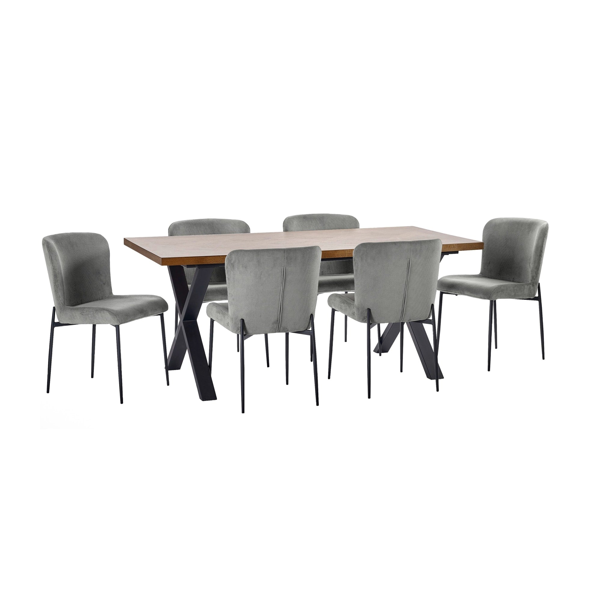 Set of 2 Leonie Dining Chairs - Grey