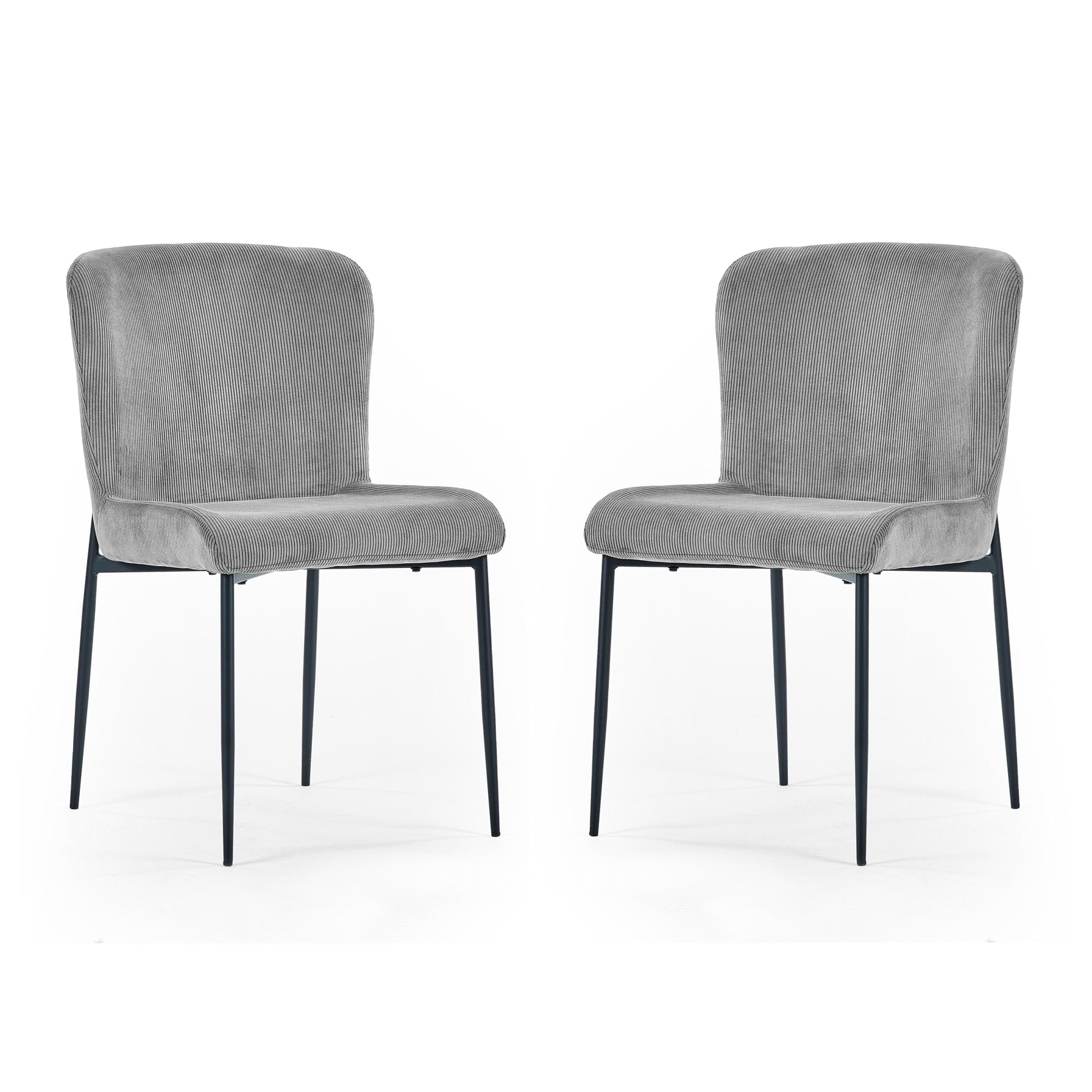 Set of 2 Leonie Dining Chairs - Grey