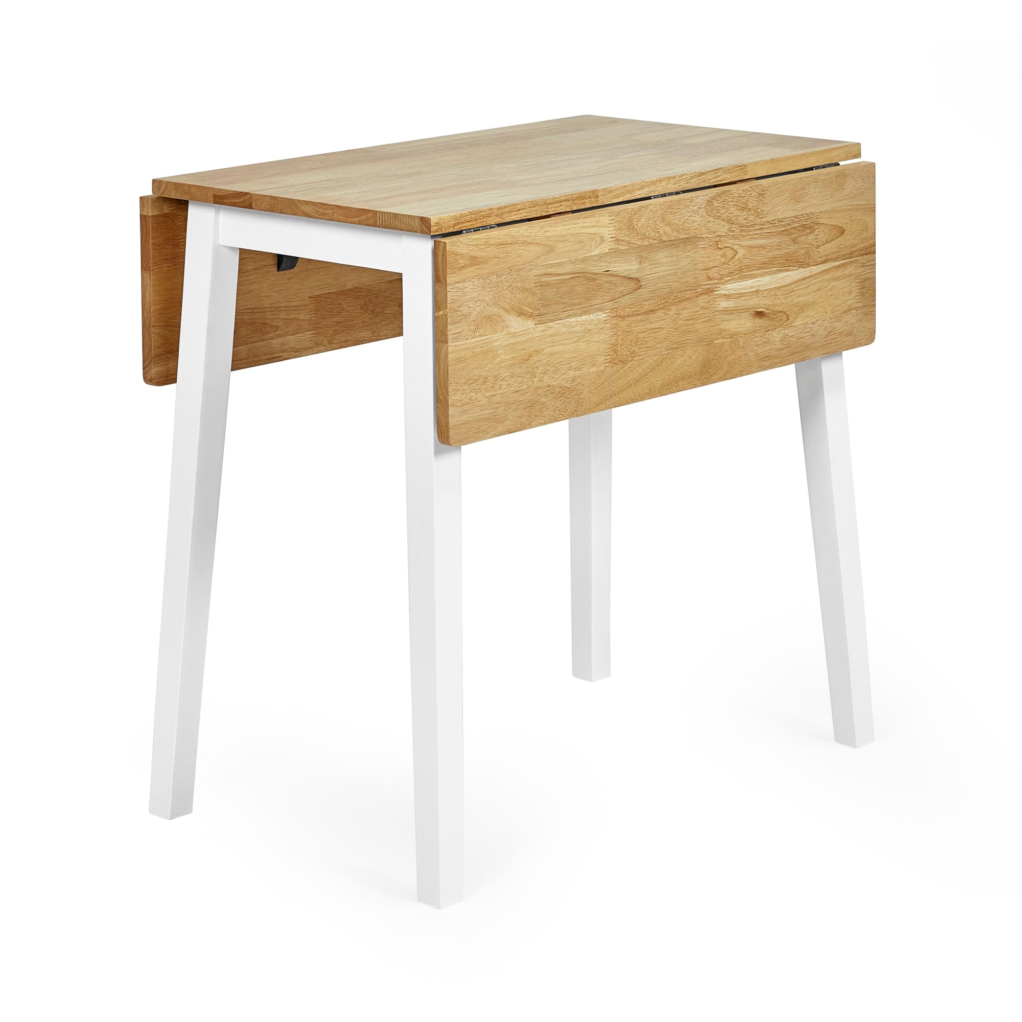 Linwood White and Oak 75 x 90cm Drop Leaf Extending Dining Table