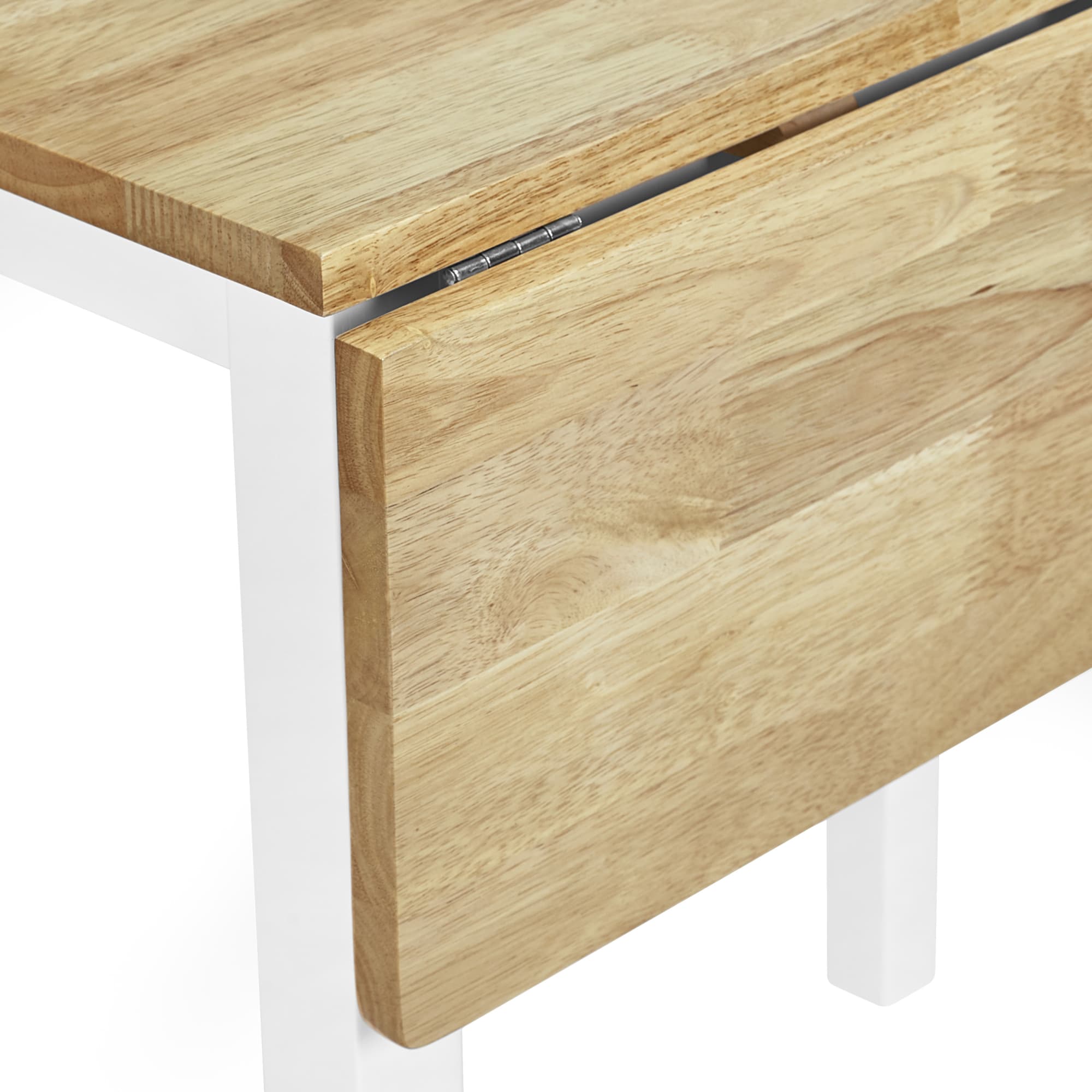 Linwood White and Oak 75 x 90cm Drop Leaf Extending Dining Table