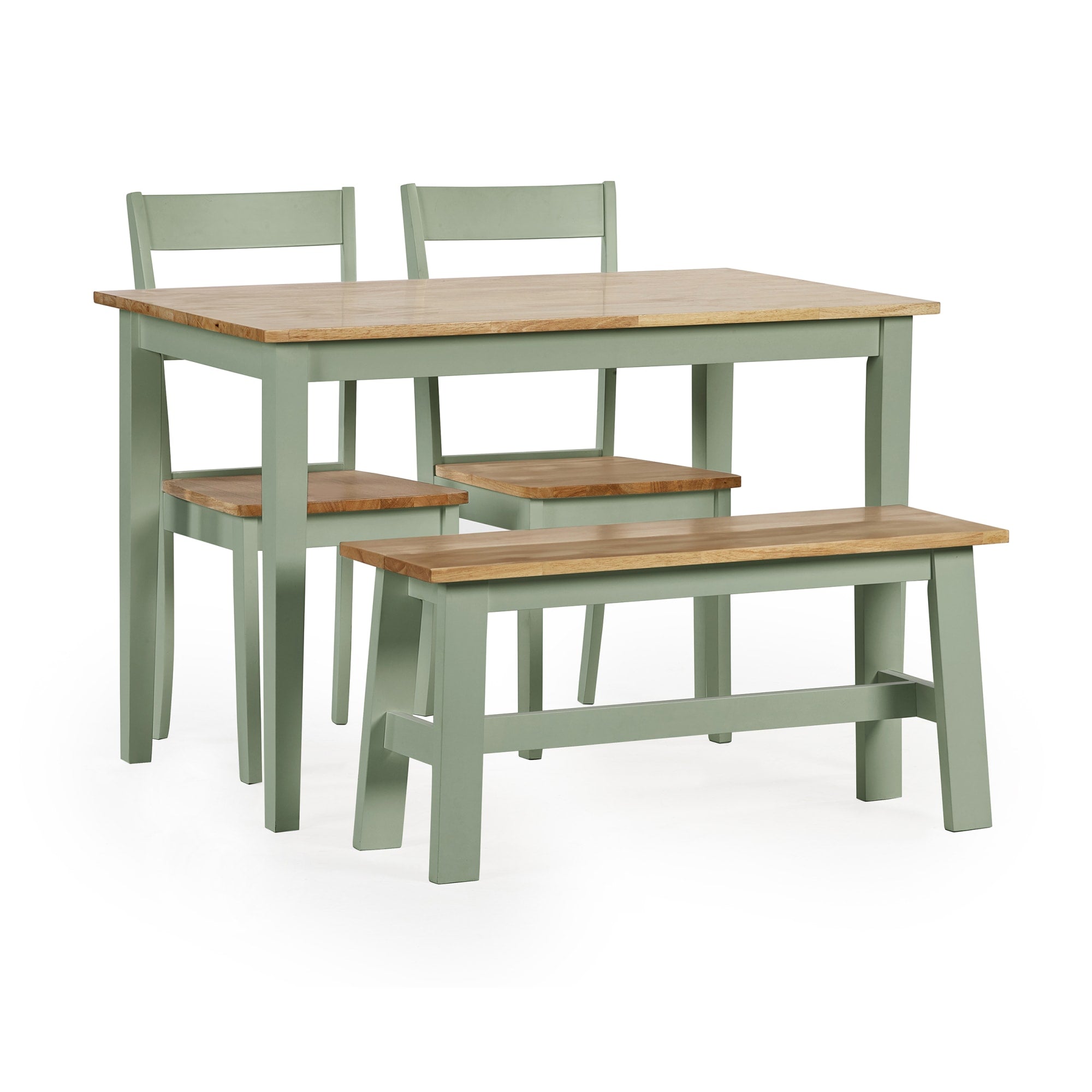 Linwood Sage Green and Natural 114cm Small Rectangular Dining Table