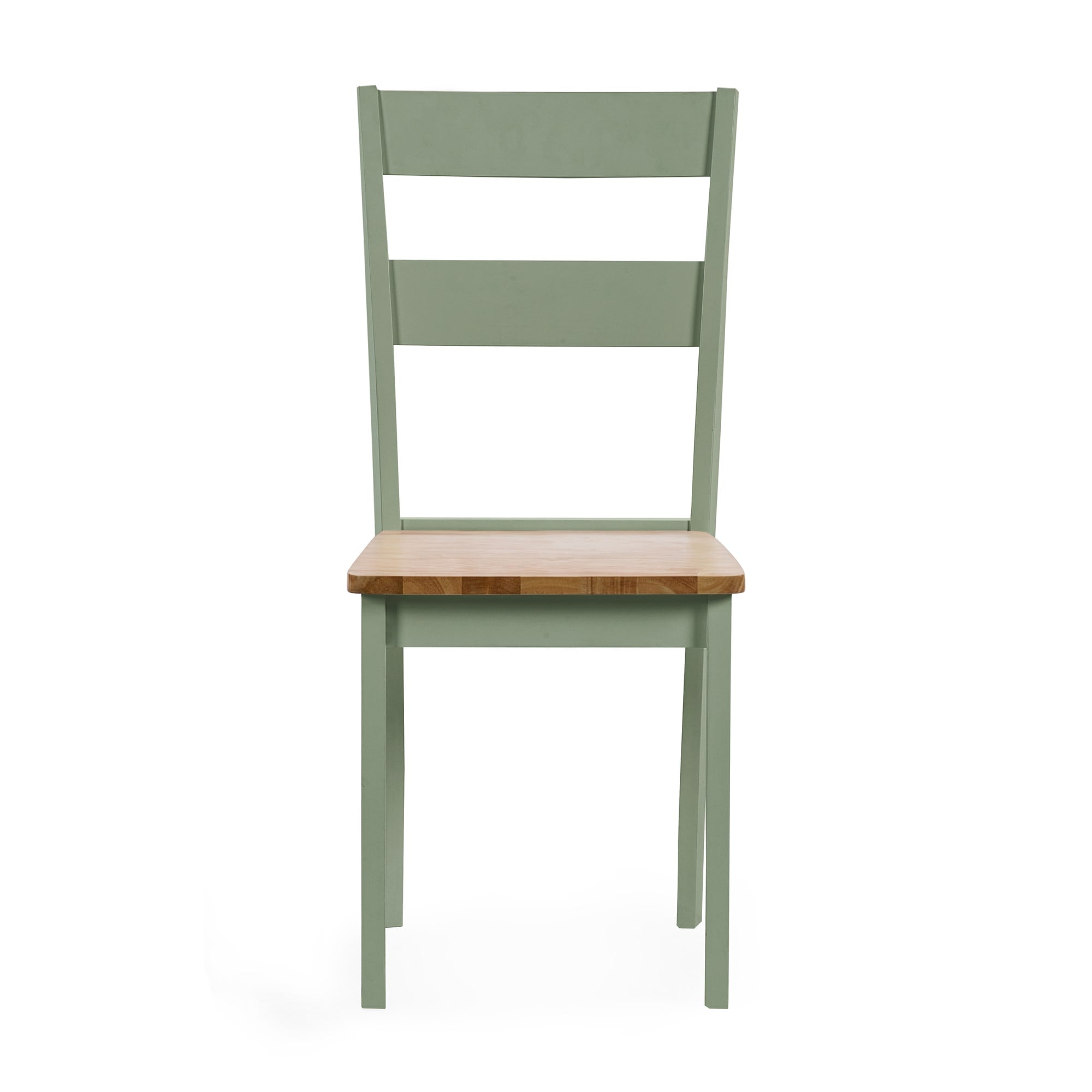 Linwood Set of 2 Sage Green and Natural Dining Chairs