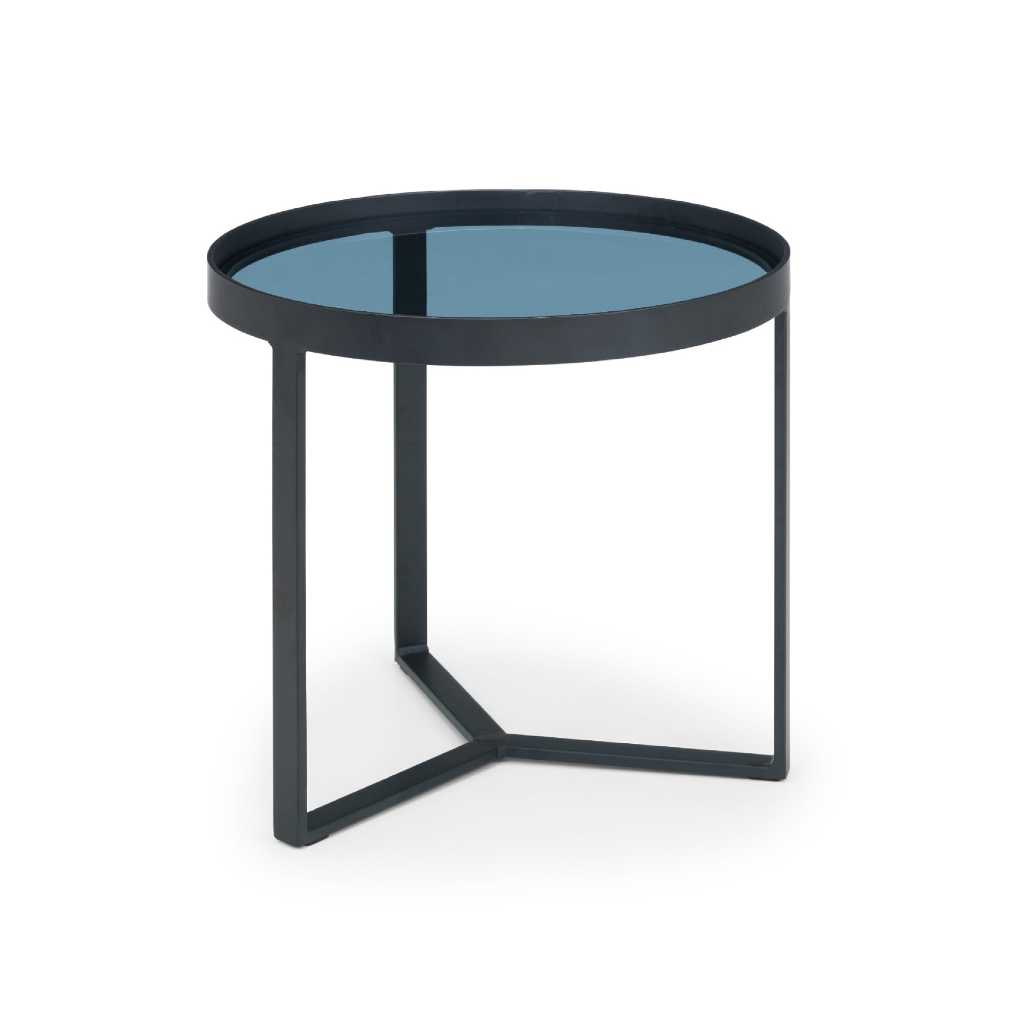 Loft Lamp Table - Smoked Glass