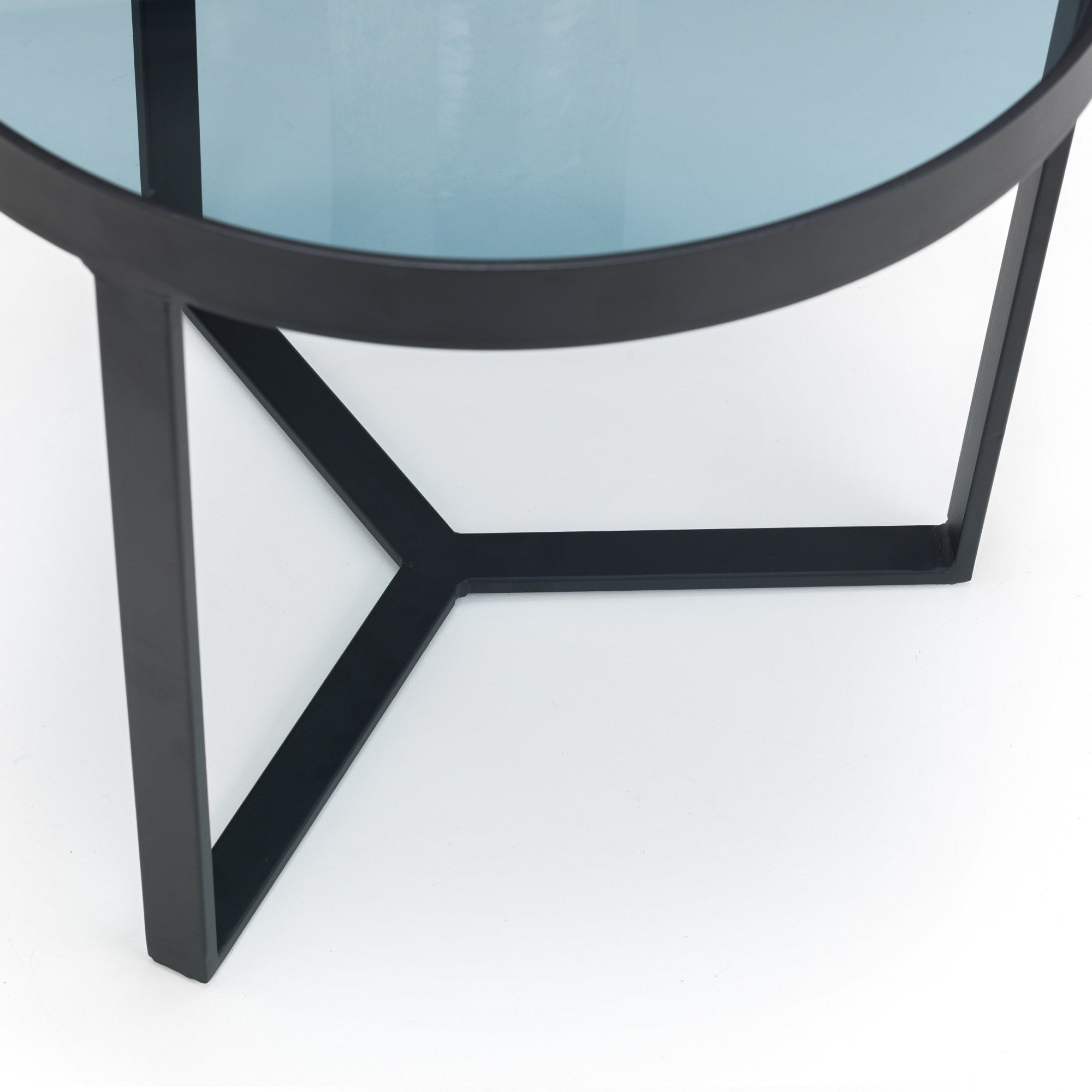 Loft Lamp Table - Smoked Glass