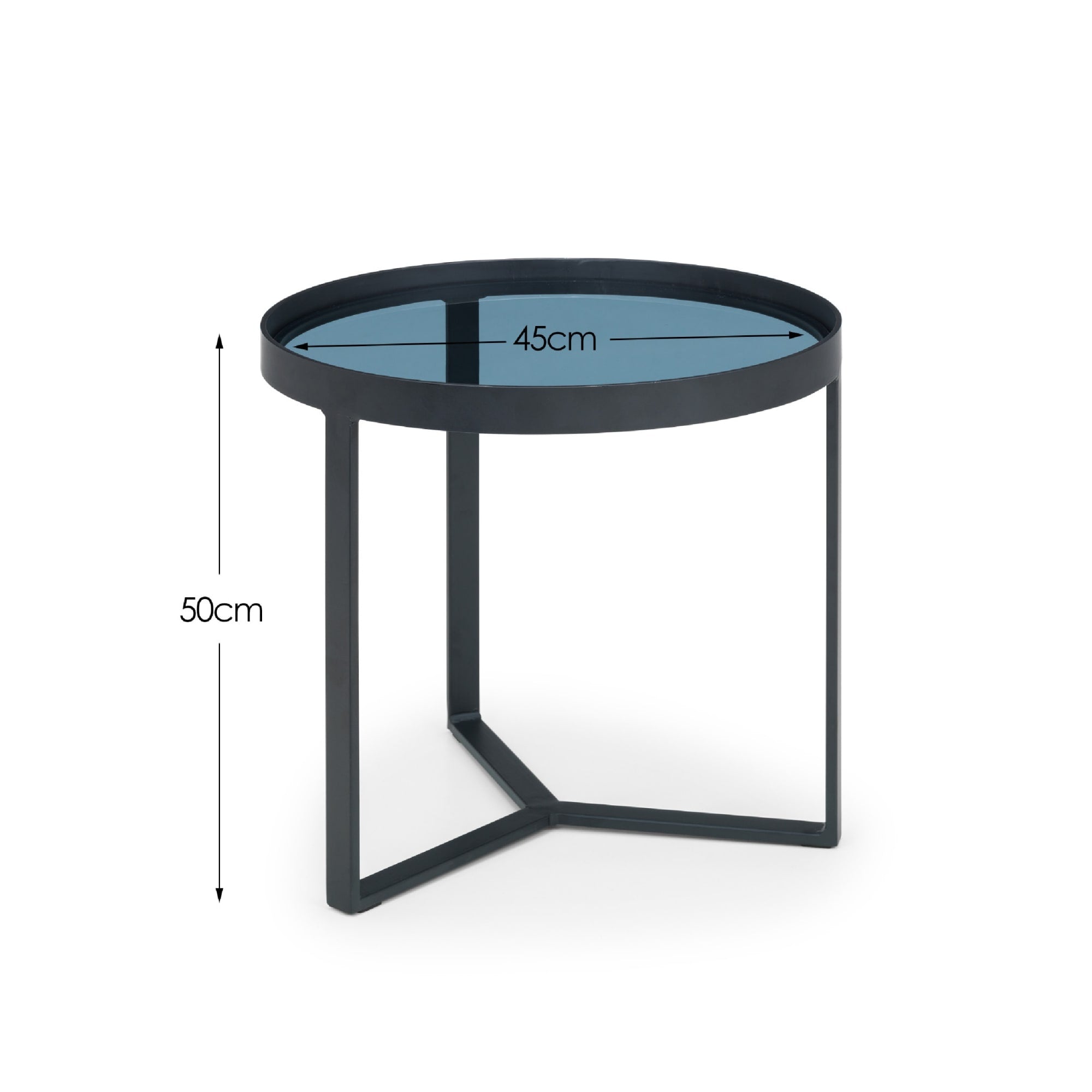Loft Lamp Table - Smoked Glass