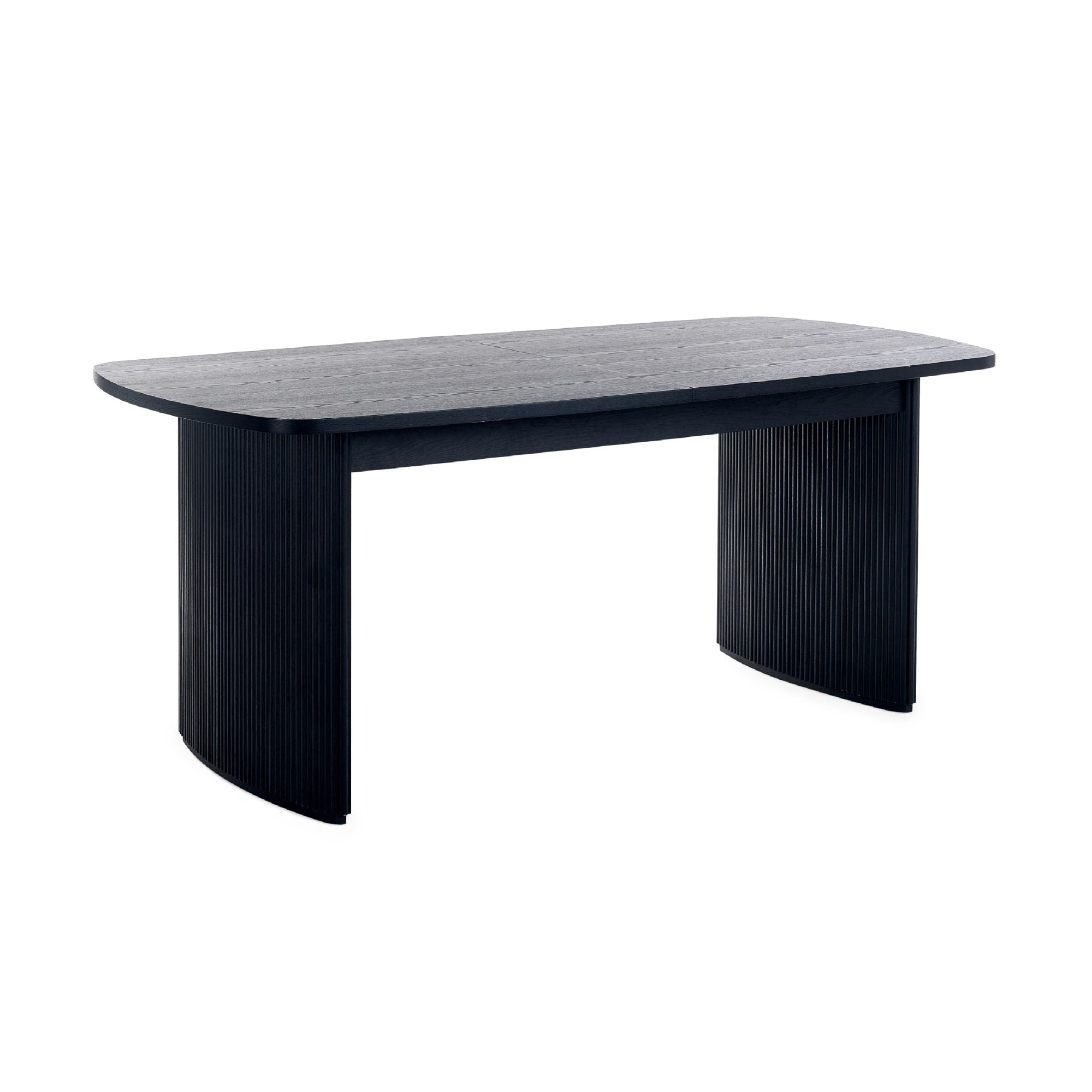 Louis Fluted Extending Dining Table - Black