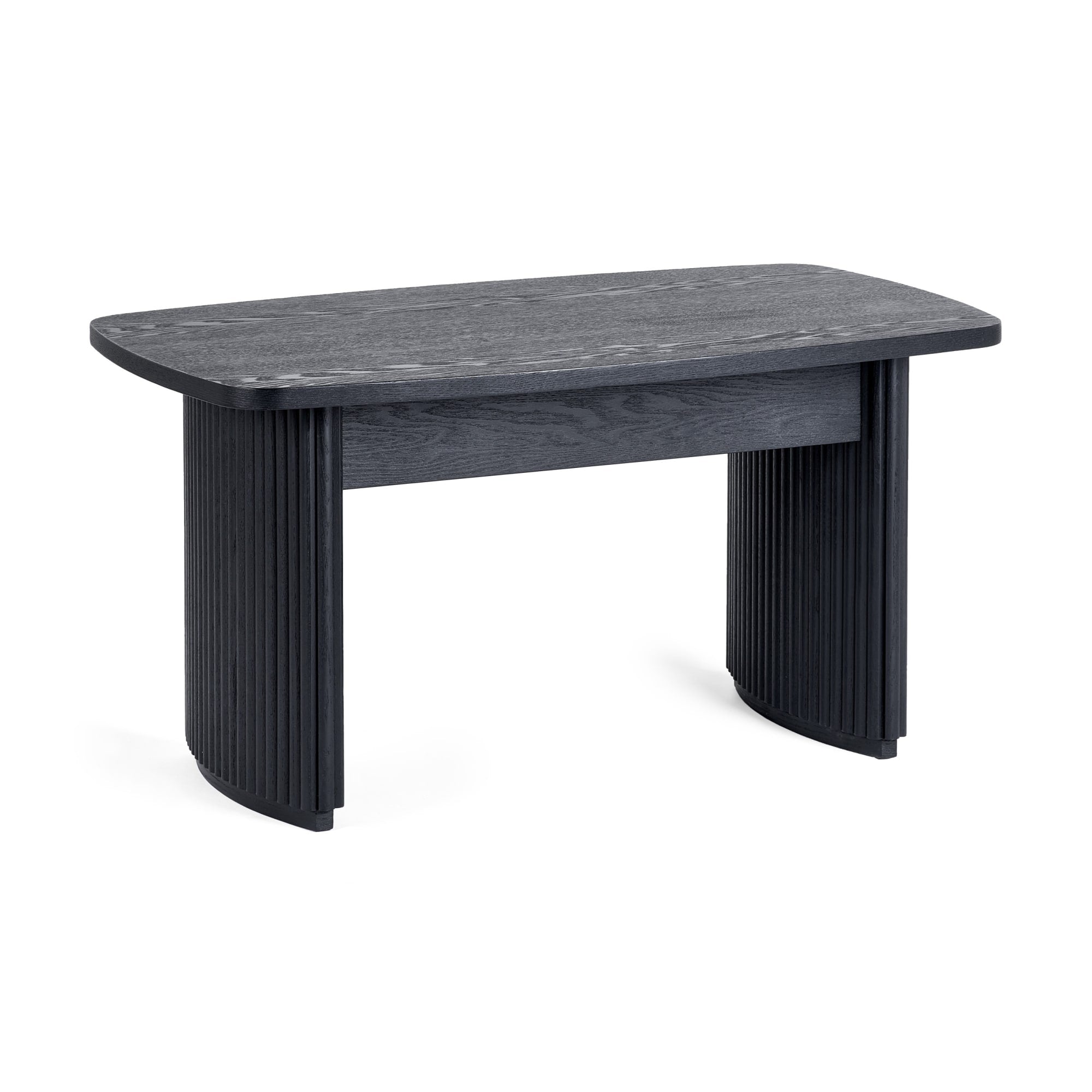 Louis Fluted Compact Coffee Table - Black