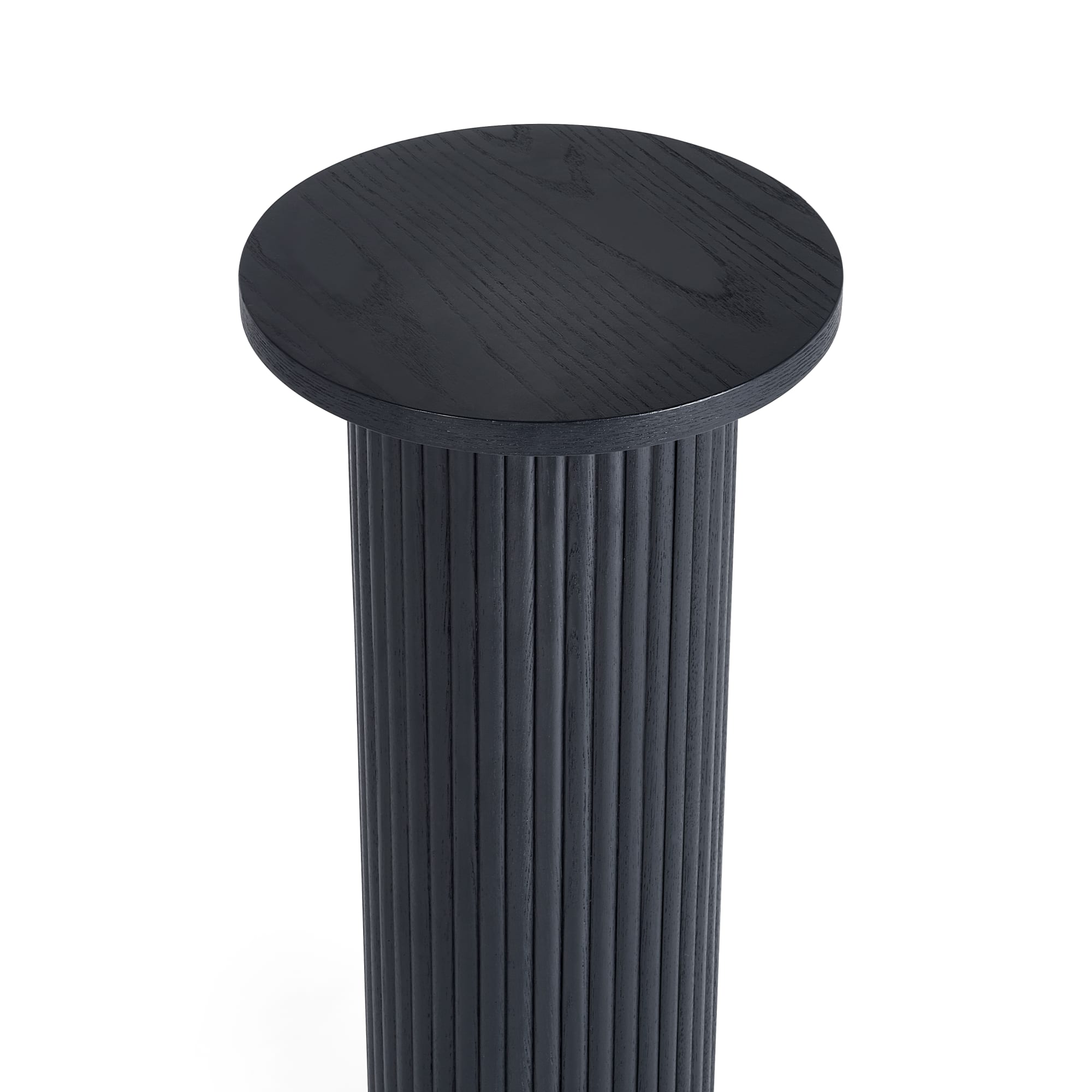 Louis Fluted Drinks Table - Black