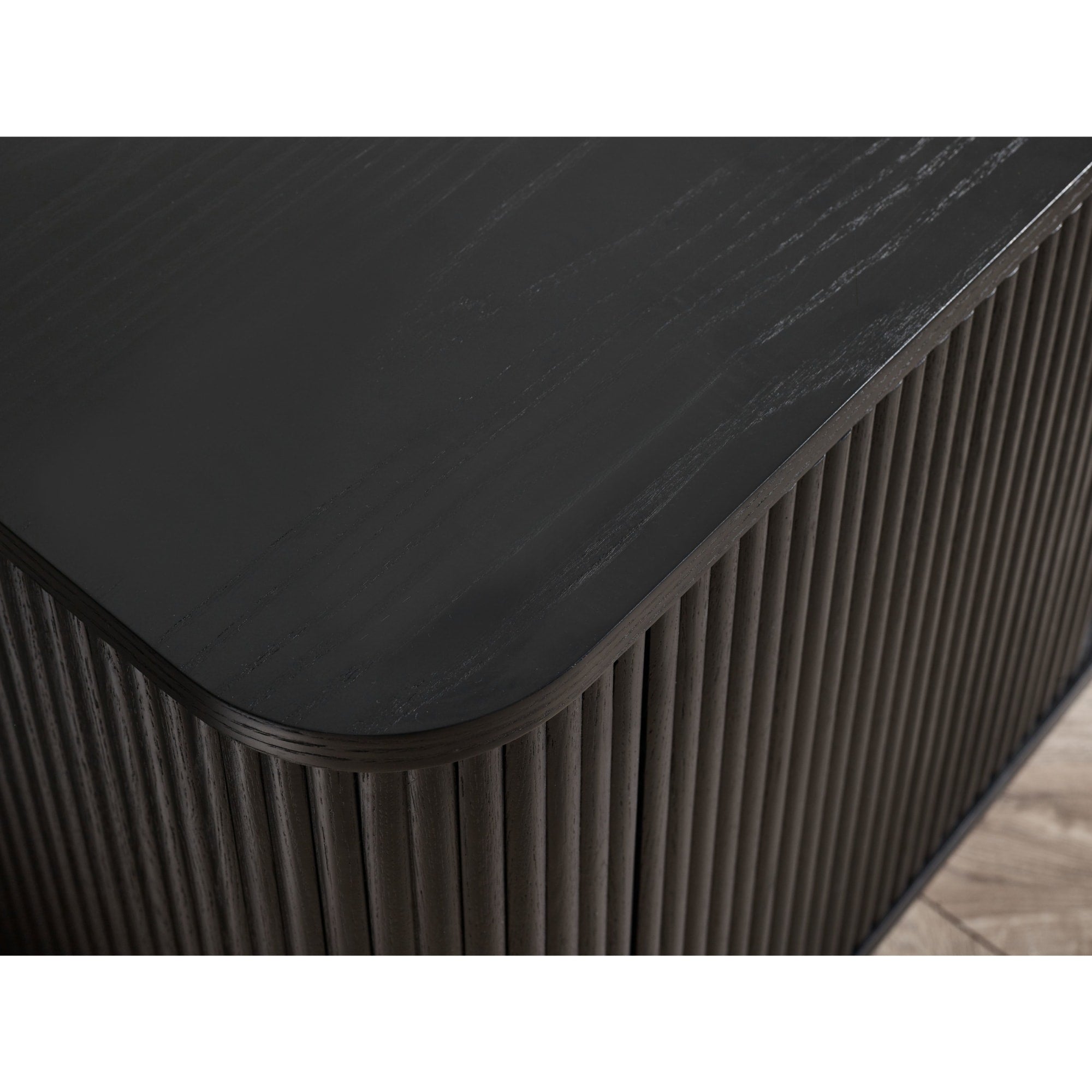 Louis Fluted Tv Unit - Black