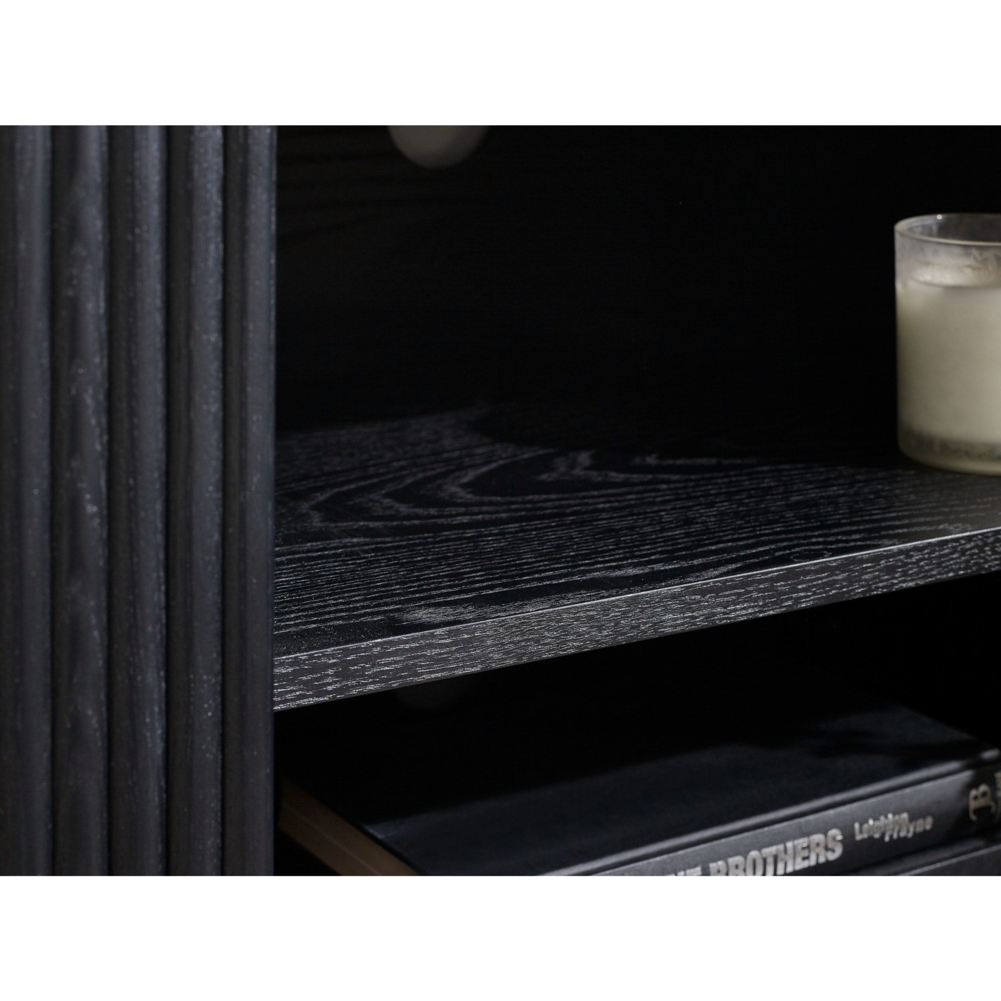 Louis Fluted Tv Unit - Black