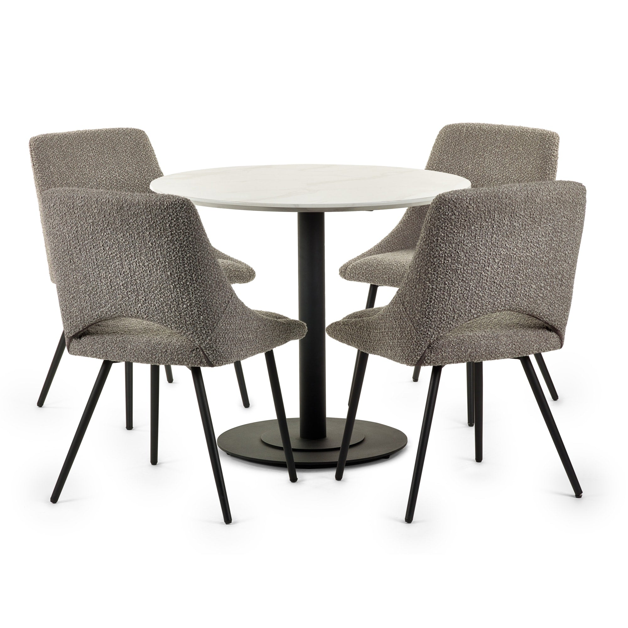 Luca 80cm Round Dining Table White
