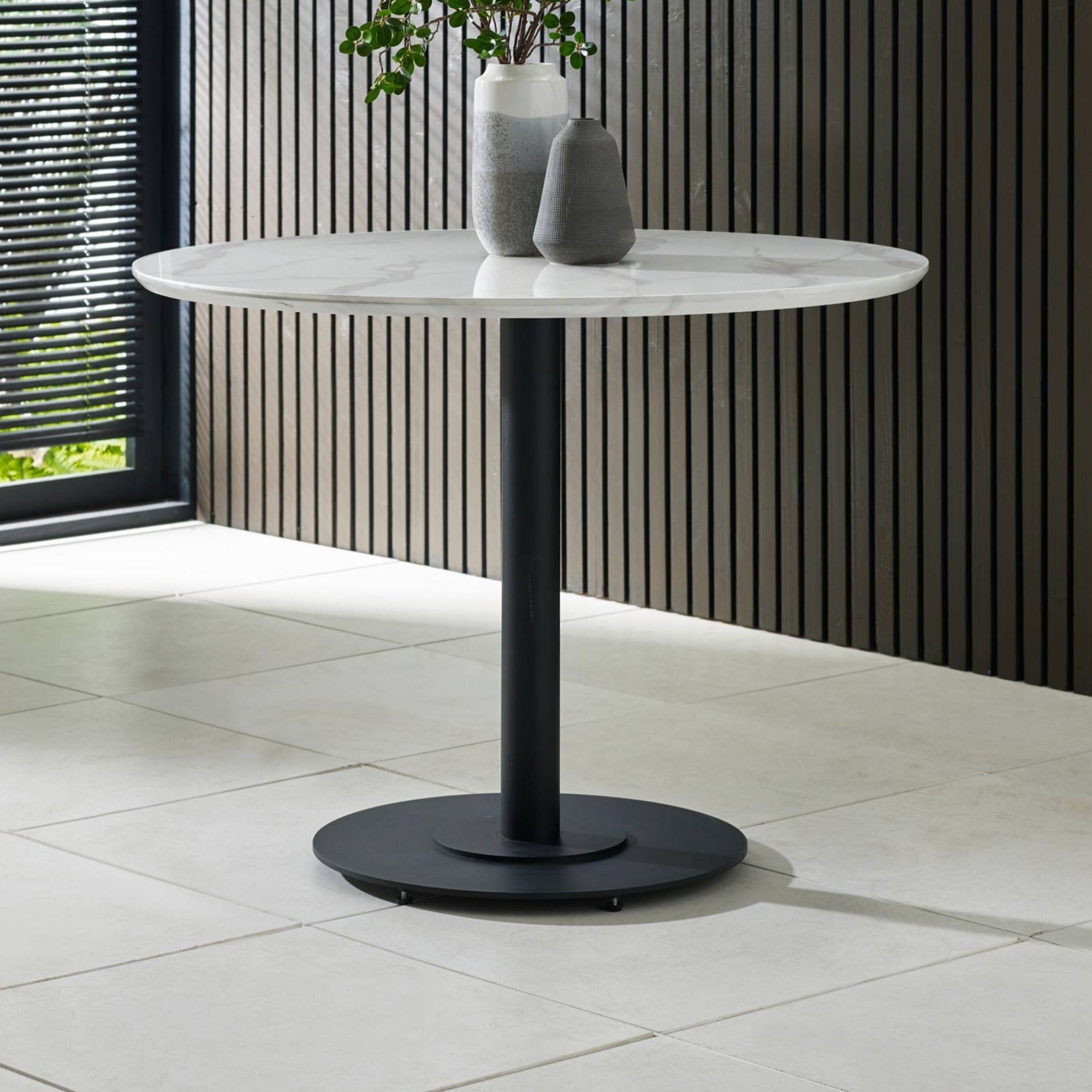 Luca 100cm Round Dining Table White