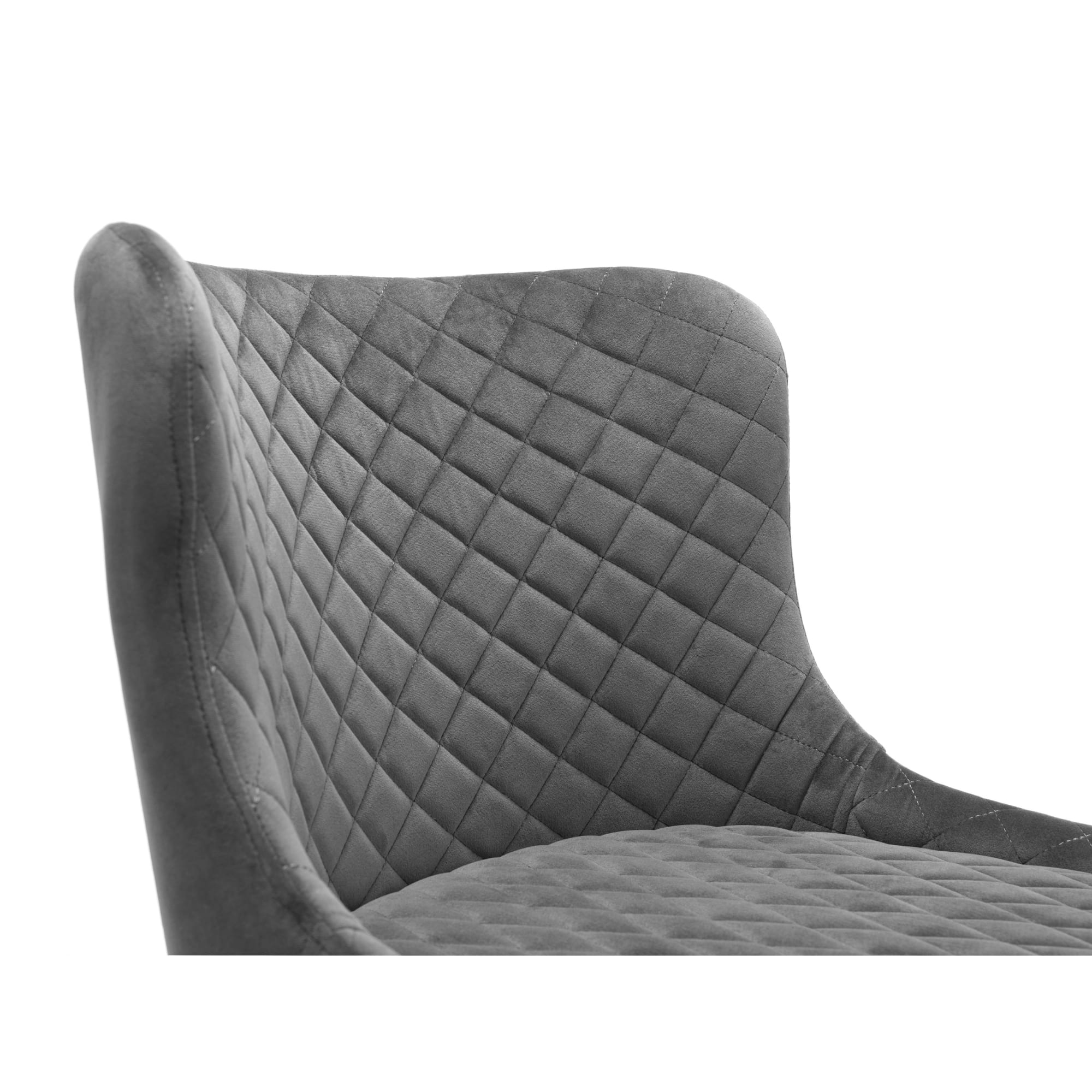 Luxe Velvet Bar Stool - Grey