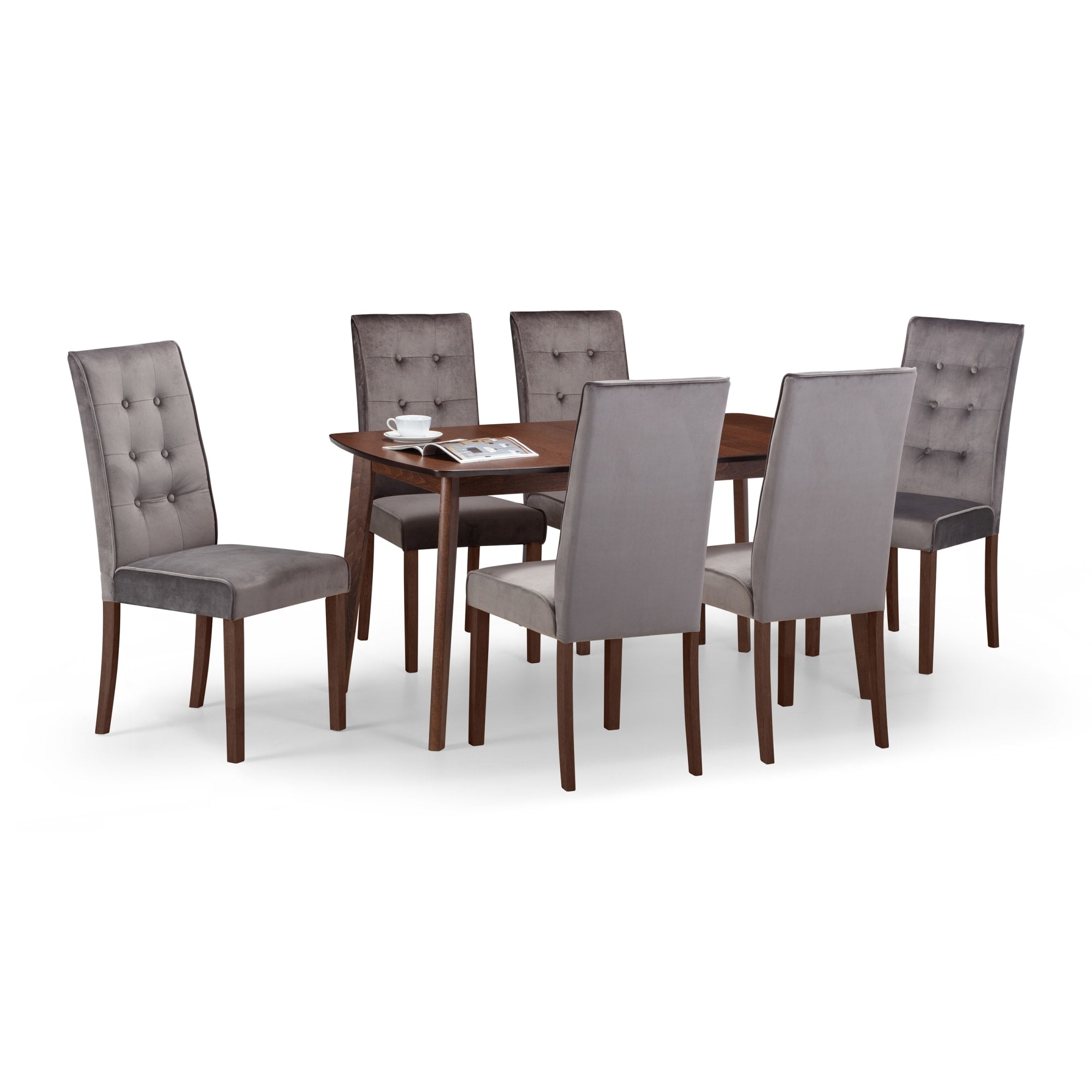 Set Of 2 Madrid Velvet Dining Chairs
