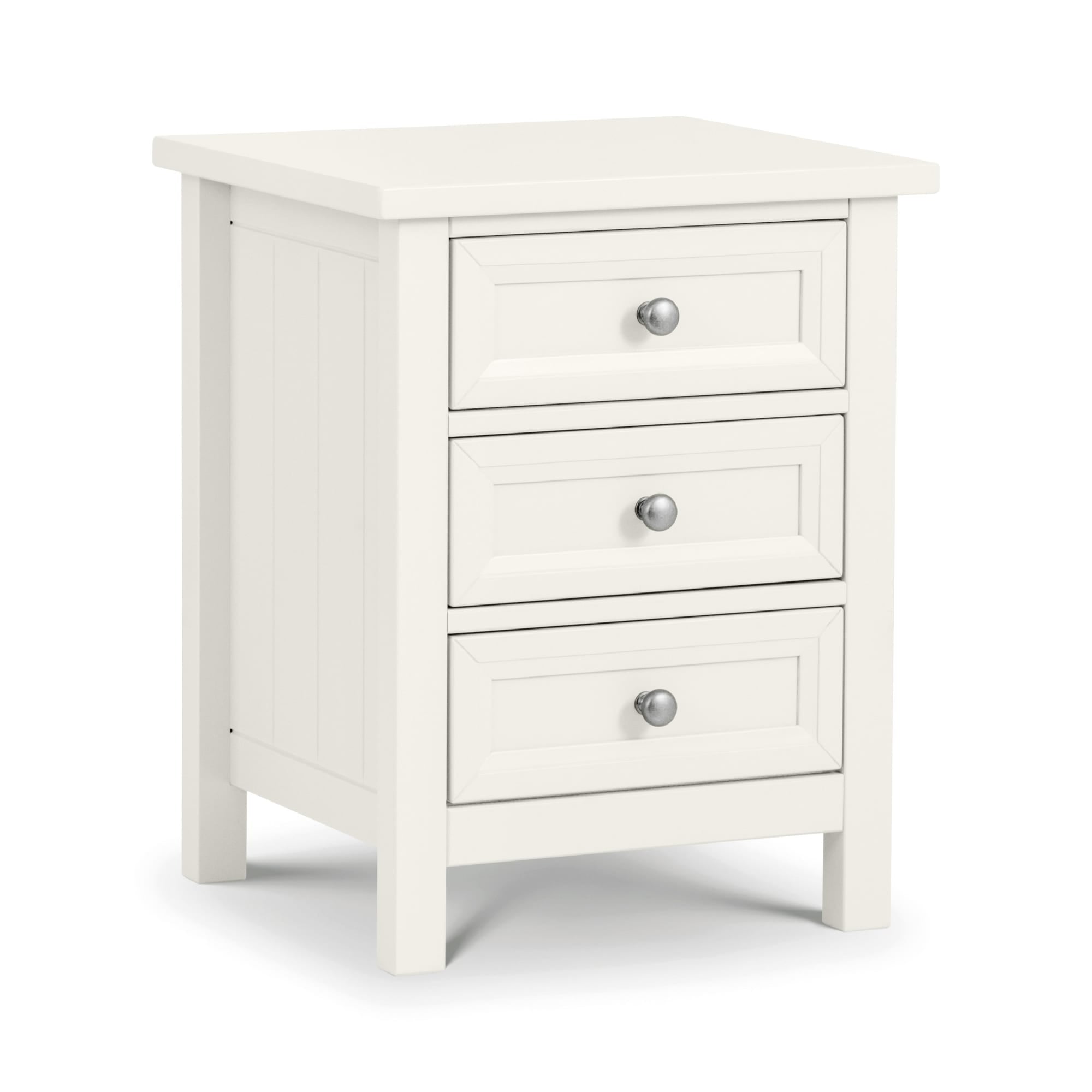 Maine 3 Drawer Bedside - Surf White