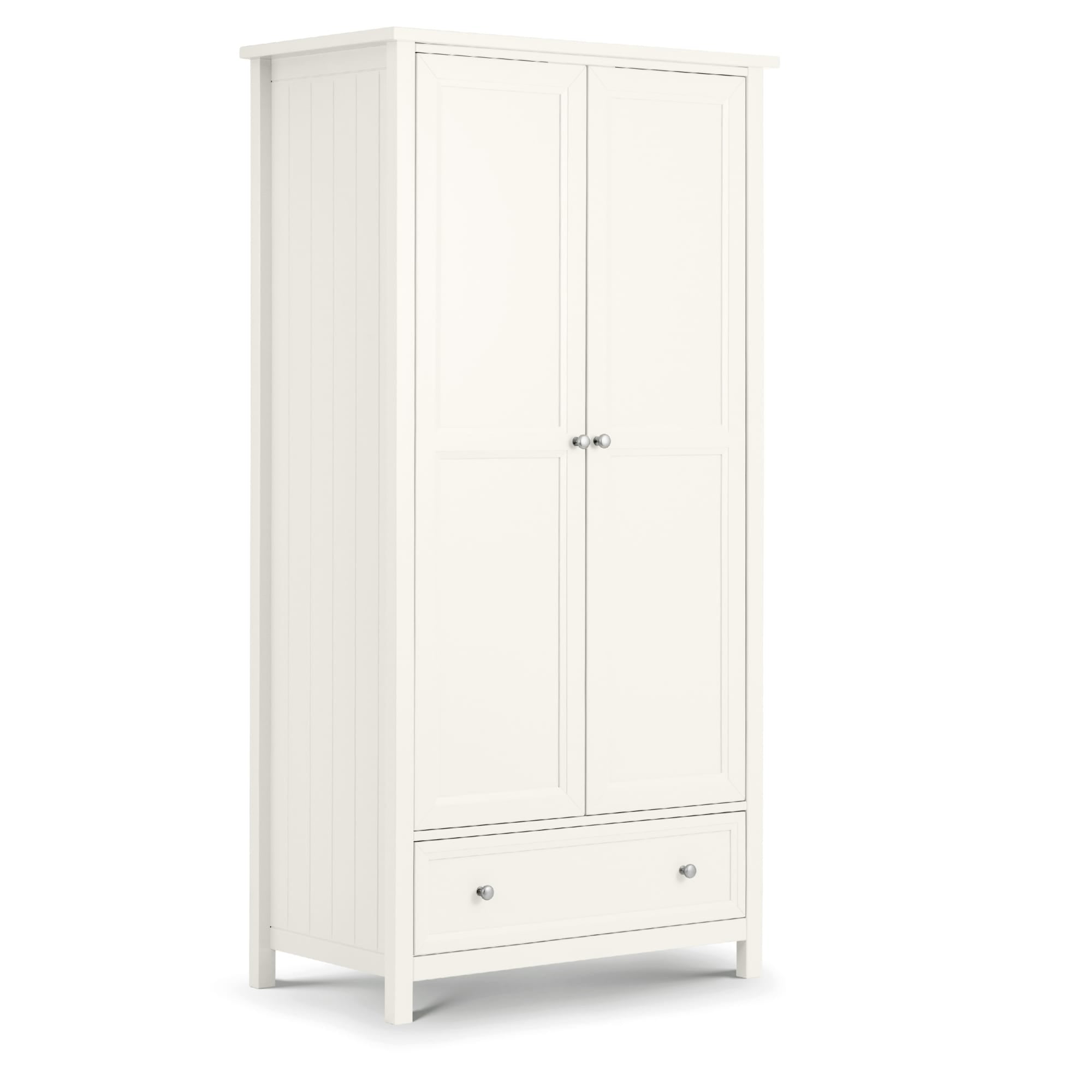 Maine 2 Door Combination Wardrobe - Surf White