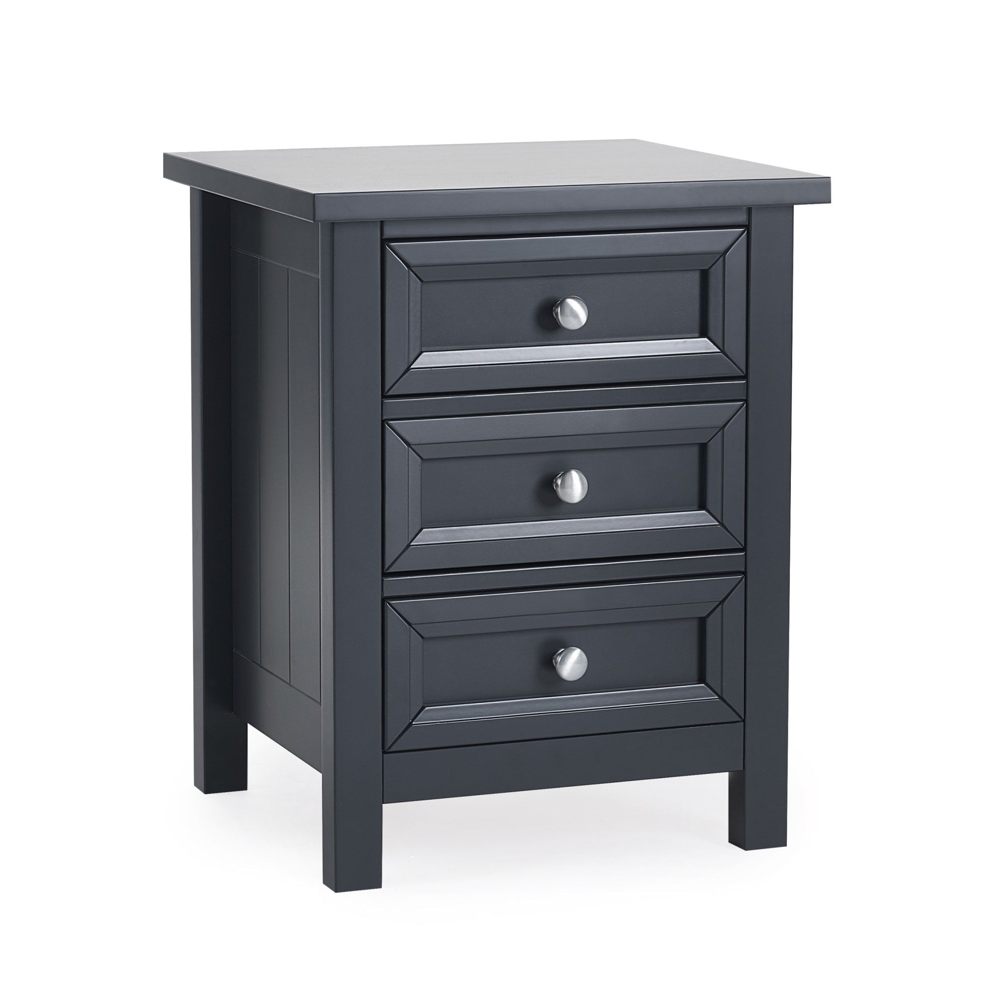 Maine 3 Drawer Bedside - Anthracite