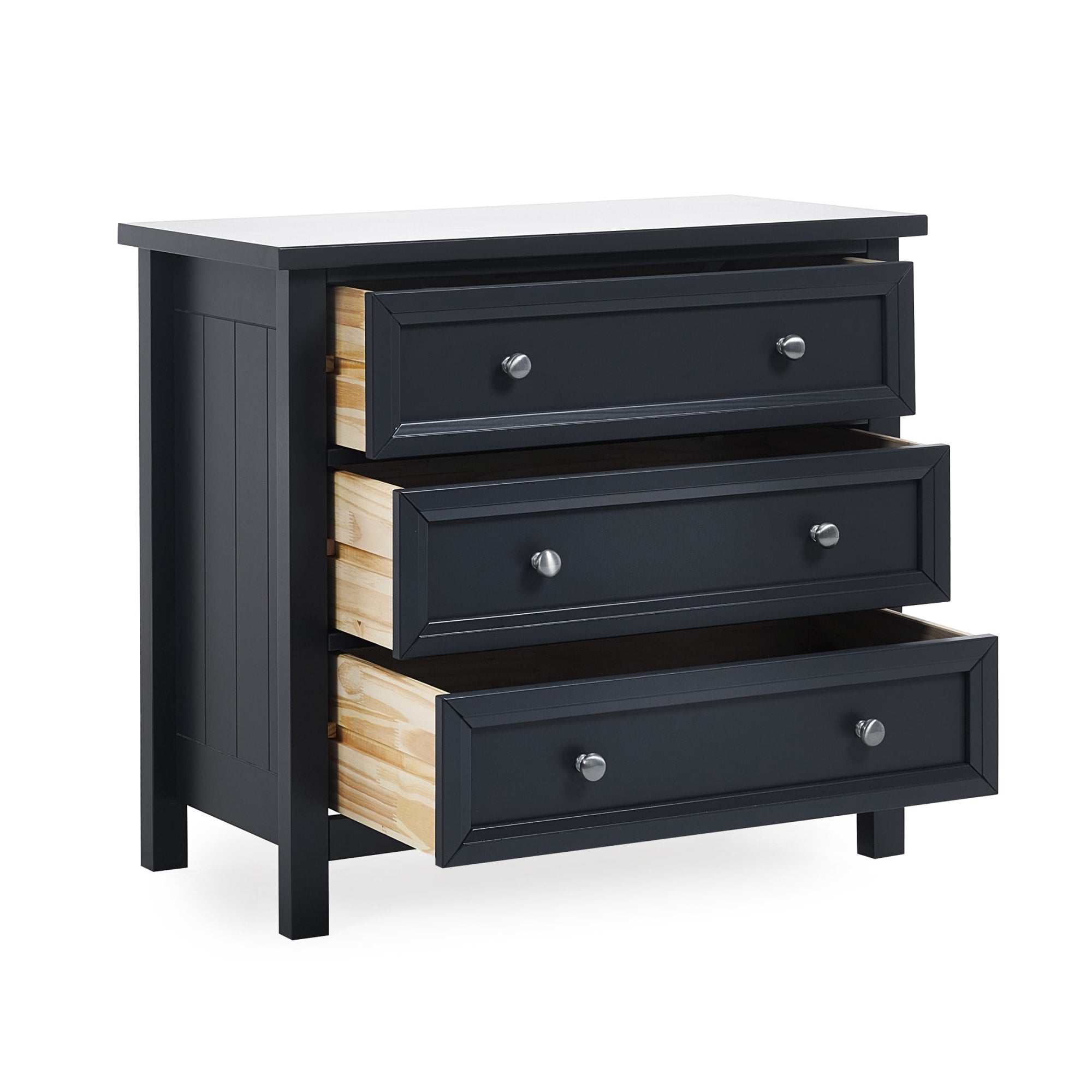 Maine 3 Drawer Wide Chest - Anthracite