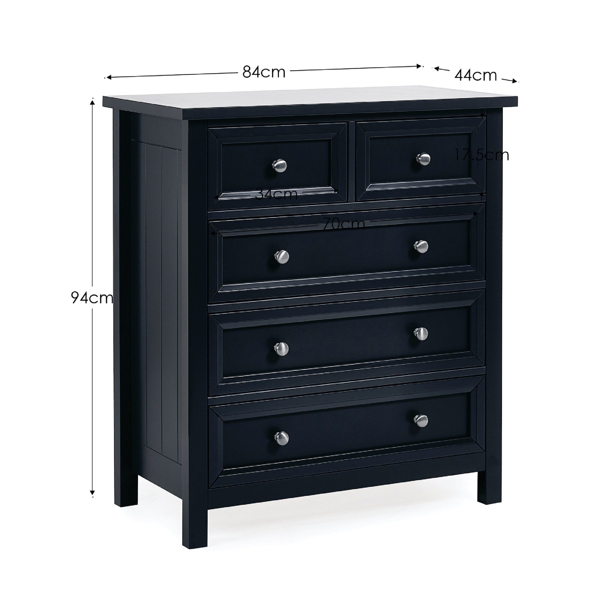 Maine 3 + 2 Drawer Chest - Anthracite