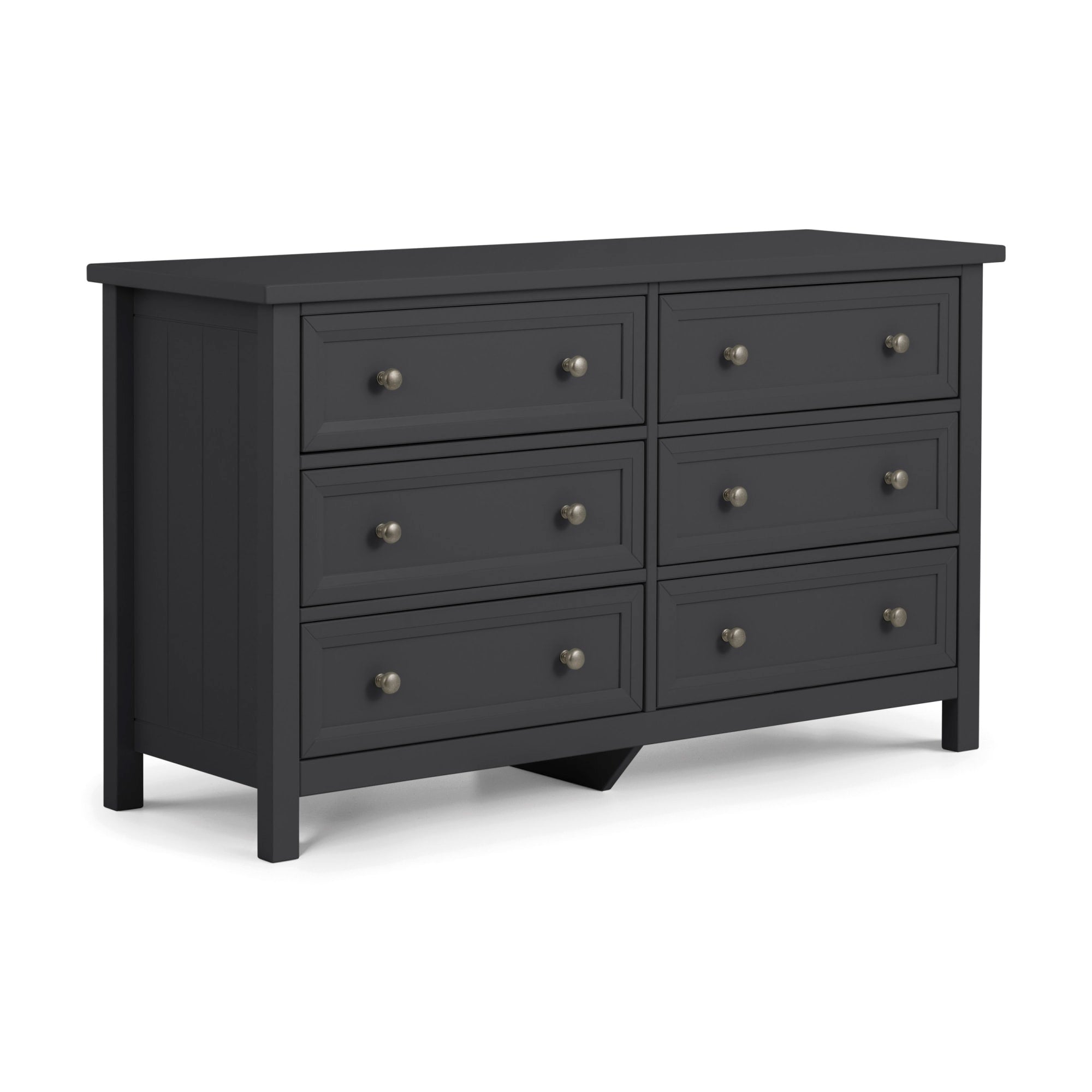 Maine 6 Drawer Wide Chest - Anthracite