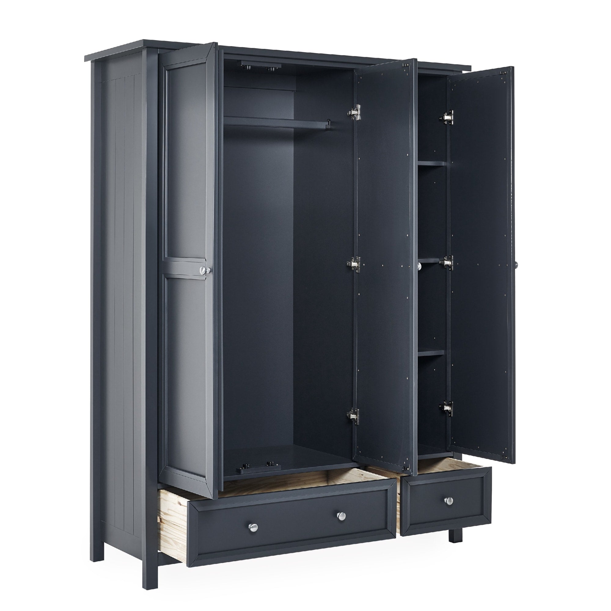 Maine 3 Door Combination Wardrobe - Anthracite